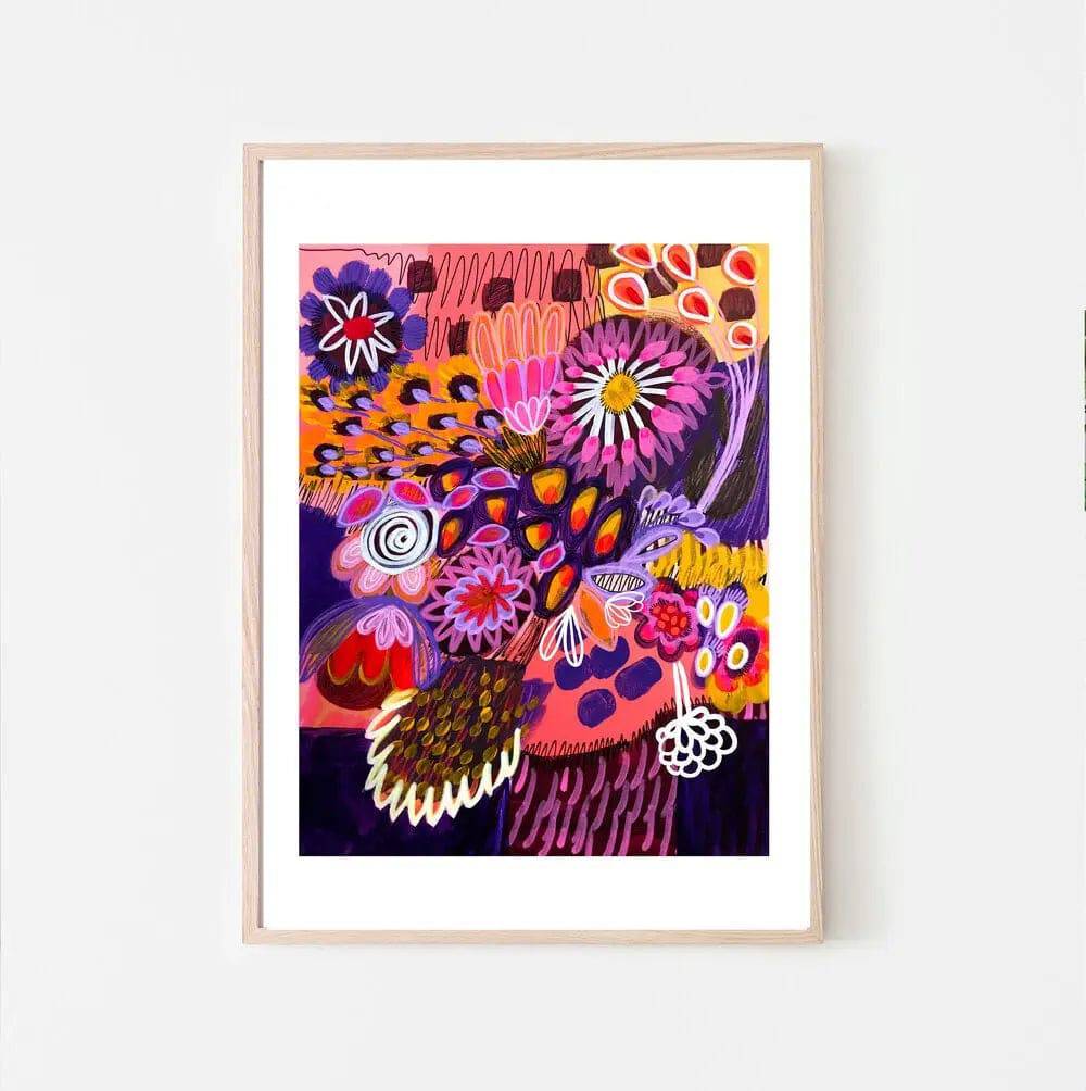 Modern Abstract Wall Art Print - Mixed Bunch Canvas Painting for Living Room, Bedroom & Office Decor | Contemporary Home Wall Decor
