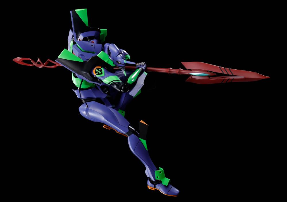 Bandai Dynaction Evangelion Unit-01 with Spear of Cassius Action Figure - Rebuild of Evangelion 3.0+1.0 Renewal Color Edition | Collectible Anime Model for Display & Gifts
