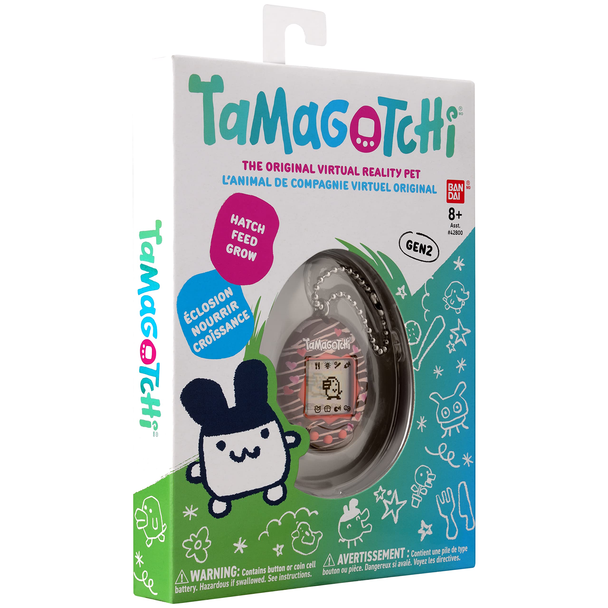 Original Tamagotchi Virtual Pet - Chocolate Color Retro Digital Toy for Kids & Adults | Perfect for Stress Relief, Collecting, and Nostalgic Gaming Fun