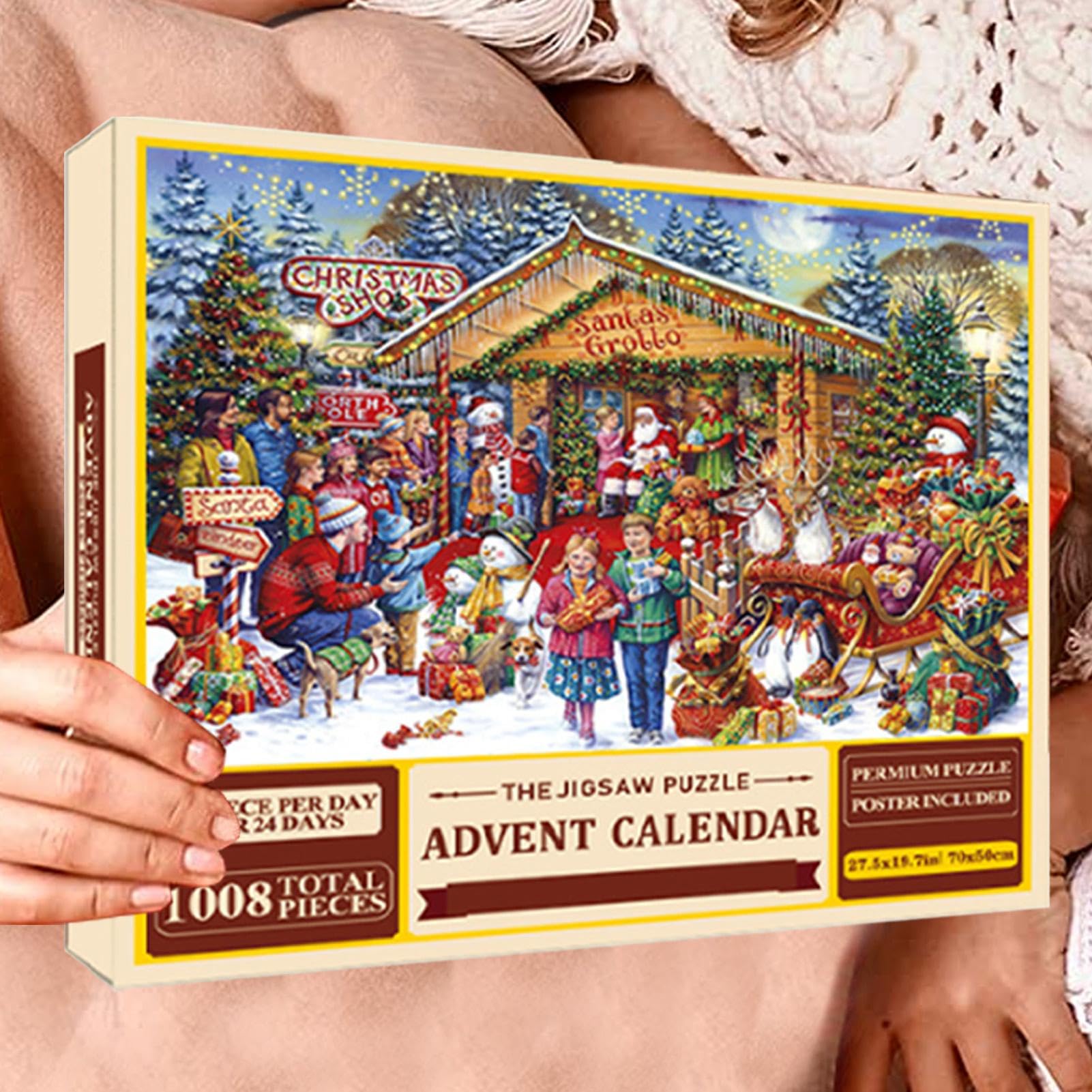 2024 Christmas Advent Calendar Puzzle - 24-Day Countdown Puzzle for Adults & Kids, Holiday Gift with Festive Scenes | Perfect for Family Bonding & Christmas Countdown Traditions