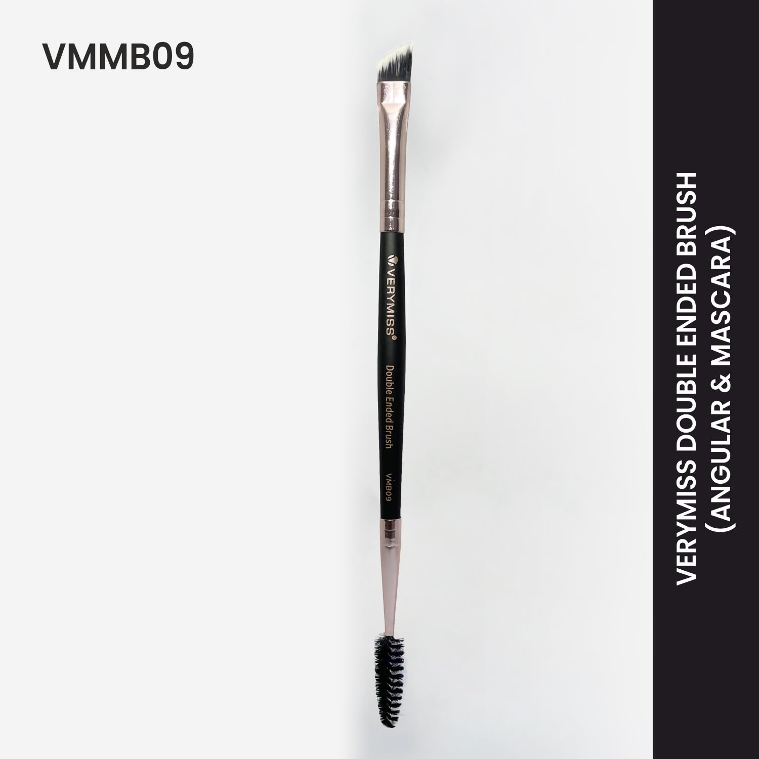 Verymiss Double Ended Makeup Brush - Angled & Mascara Brush for Flawless Eye Makeup | Perfect for Contouring, Eyebrow Shaping & Lash Application