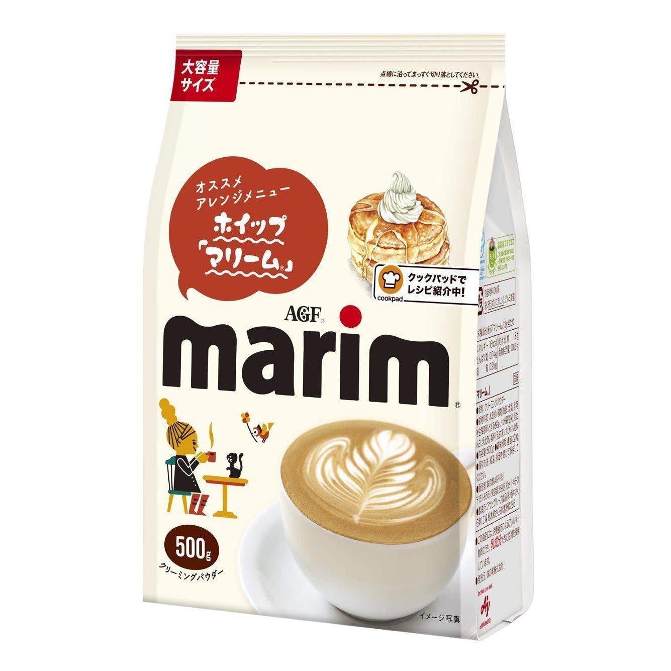 AGF Marim Creaming Powder for Coffee & Milk - 500g Non-Dairy Creamer - Perfect for Coffee, Tea, Baking & Desserts