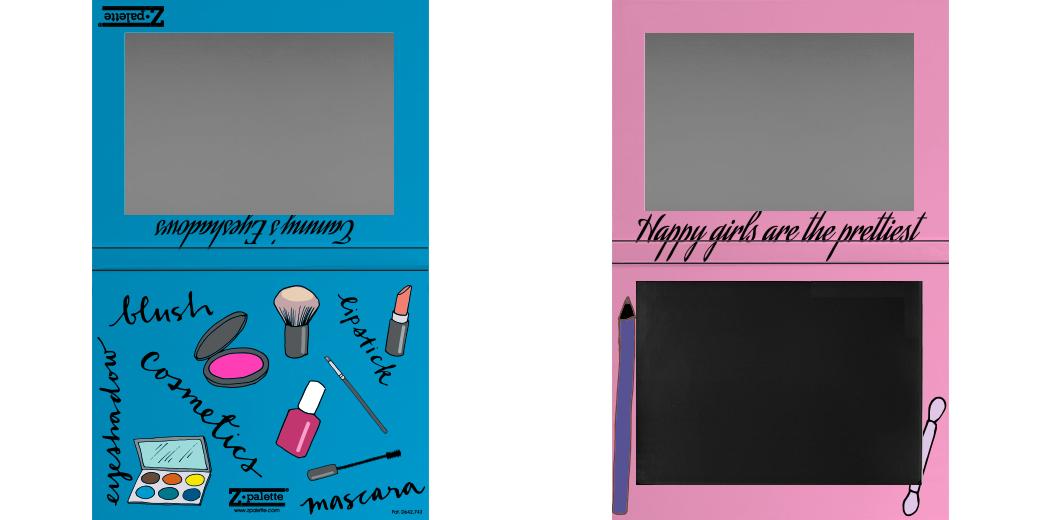 Custom Extra Large Z Palette - Magnetic Makeup Palette for Eyeshadows & Blush - Perfect for Professional Makeup Artists & Travel
