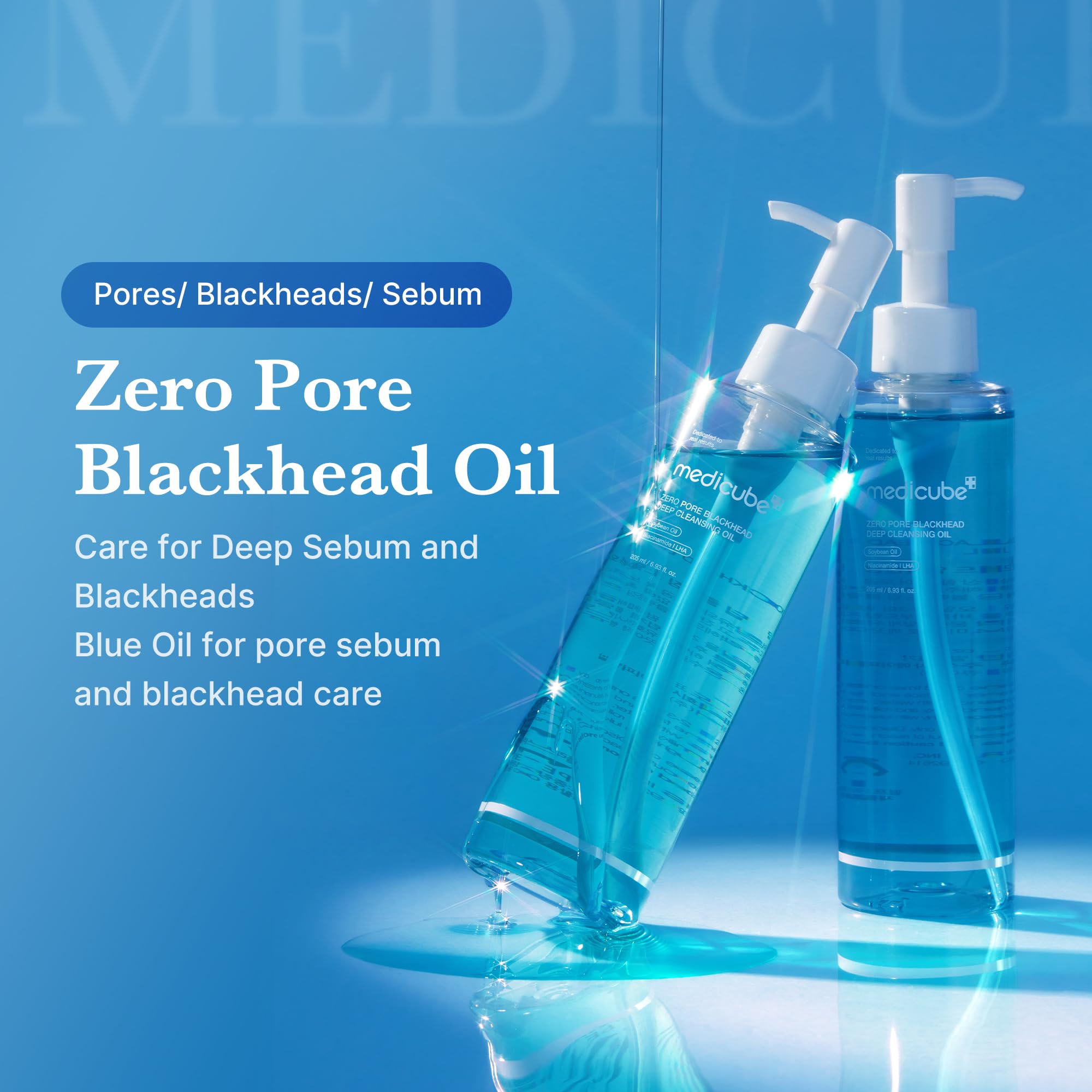 Medicube Double Cleanser Duo for Deep Pore Cleansing - Zero Pore Blackhead Cleansing Oil & Zero Foam Cleanser | Gentle Facial Wash for Oily, Acne-Prone Skin | Perfect for Daily Skincare Routine & Makeup Removal