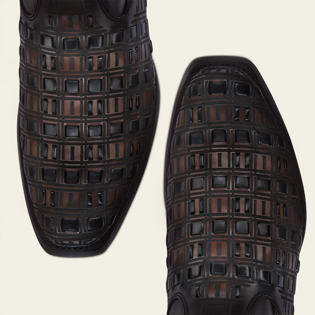 **Cuadra Men's Chocolate Cowhide Leather Cowboy Boots – Stylish Western Dress Boots for Rodeo, Country Music & Casual Wear**