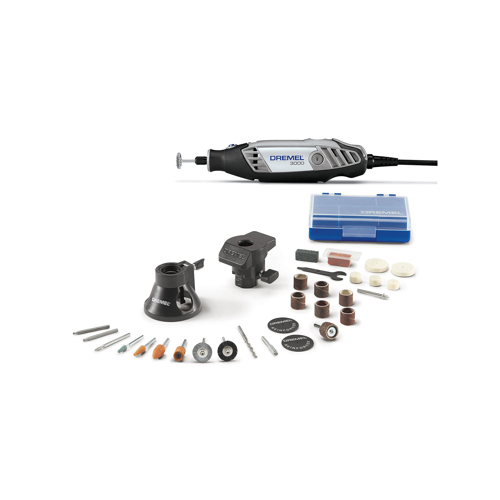 3000 Series 1.2 Amp Variable Speed Rotary Tool Kit with 31 Accessories & Storage Case - Perfect for DIY, Woodworking, Metal Engraving, and Craft Projects