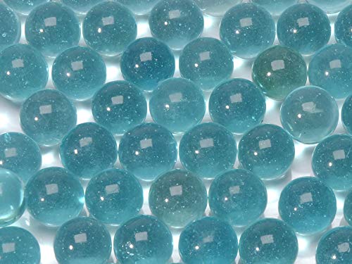 Darice Glass Marbles in Mesh Bag - 12 oz Ice Blue Decorative Stones for DIY Crafts, Home Decor, Vase Filler & Sensory Play