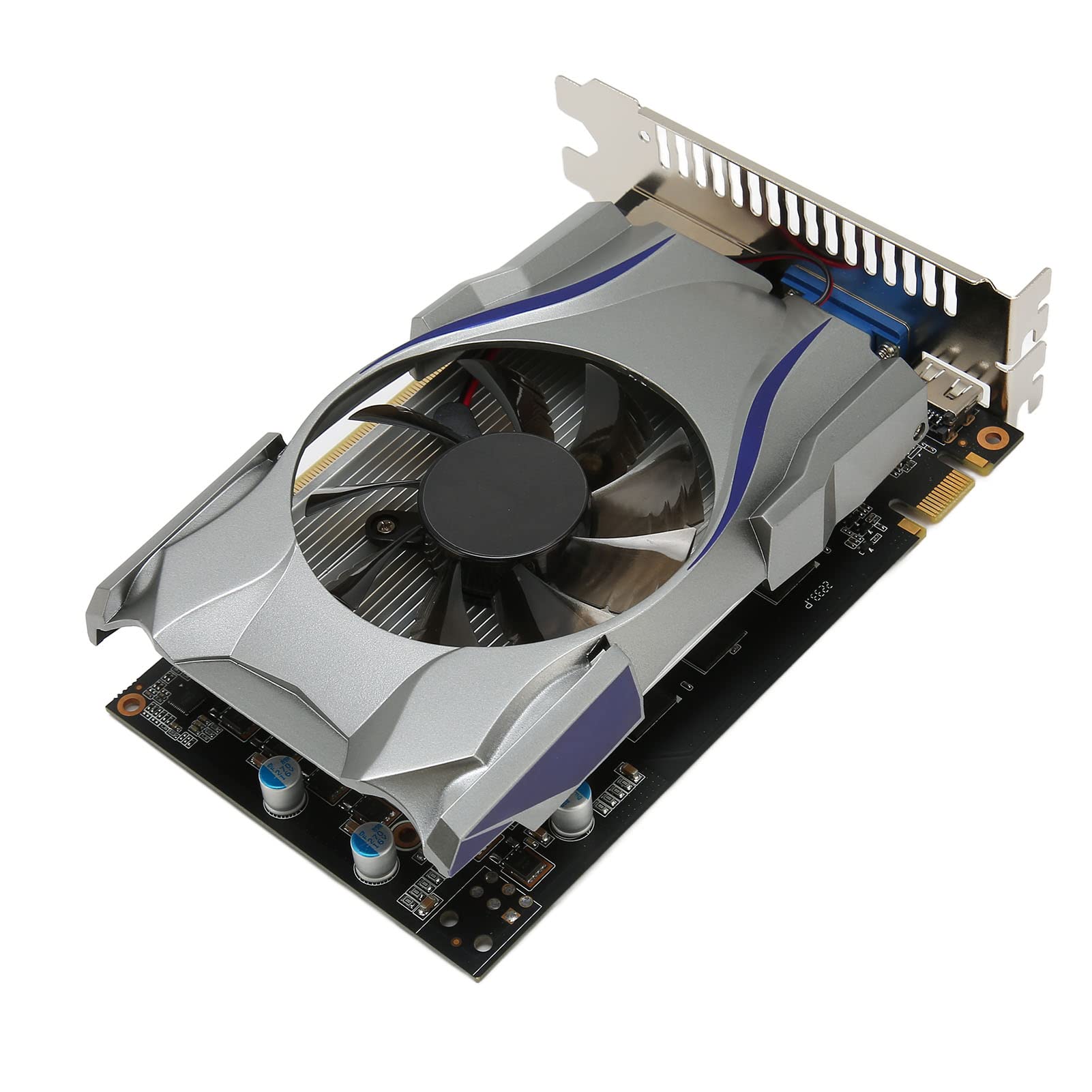 Yctze 2GB GDDR5 Gaming Graphics Card with 128BIT Memory, 192 CUDA Cores & 32 Texture Units | 3200MHz Memory Frequency | Single Fan Cooling | DirectX11 Support | DVI VGA HD Interface for PC Gaming, Video Editing & 3D Rendering