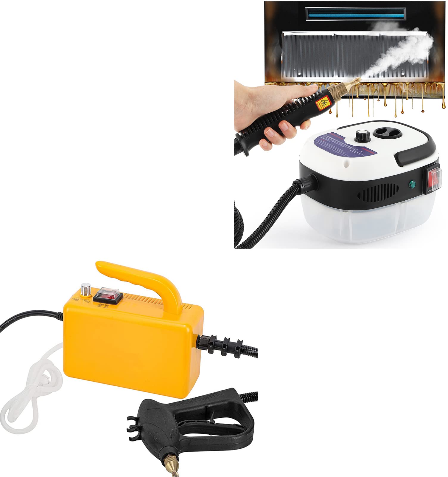 Moongiantgo 2-in-1 Pressurized Steam Cleaner Handheld Steamer with 1000ml Detachable Water Tank - Powerful Deep Cleaning for Floors, Carpets, Upholstery & More - Ideal for Home, Kitchen, Bathroom & Car Interior Cleaning