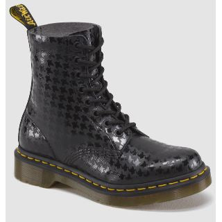 Pina Black+ Black Hi Shine Houndstooth Print Soft Knee High Boots for Women - Stylish Winter Fashion & Party Wear