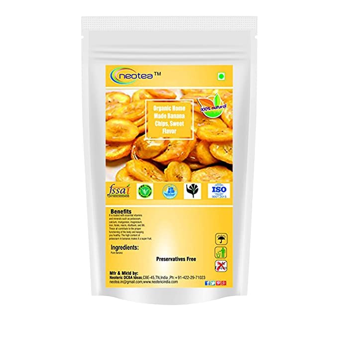 Organic Banana Chips Masala Flavor - Healthy Wood Fired Snacks 250g | Crunchy Homemade Chips for Parties, Travel & Healthy Snacking
