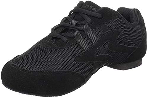 Sansha Women's Dance Sneakers - Mesh Breathable Split-Sole Jazz Shoes for Studio & Exercise | Non-Slip Rubber Sole | Perfect for Ballet, Jazz & Dance Classes (Black)