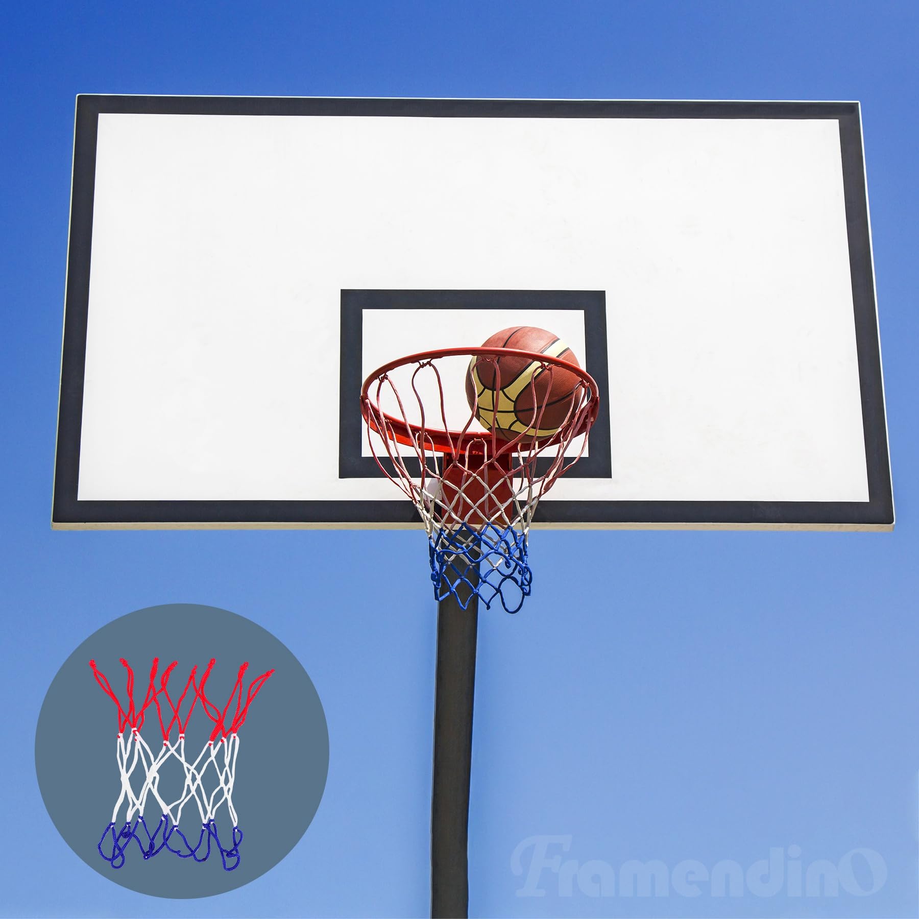 Framendino Mini Basketball Hoop Replacement Net - Durable Indoor & Outdoor Basketball Accessories for Kids, Teens & Adults - Perfect for Driveway, Backyard, Gym & Playground Games