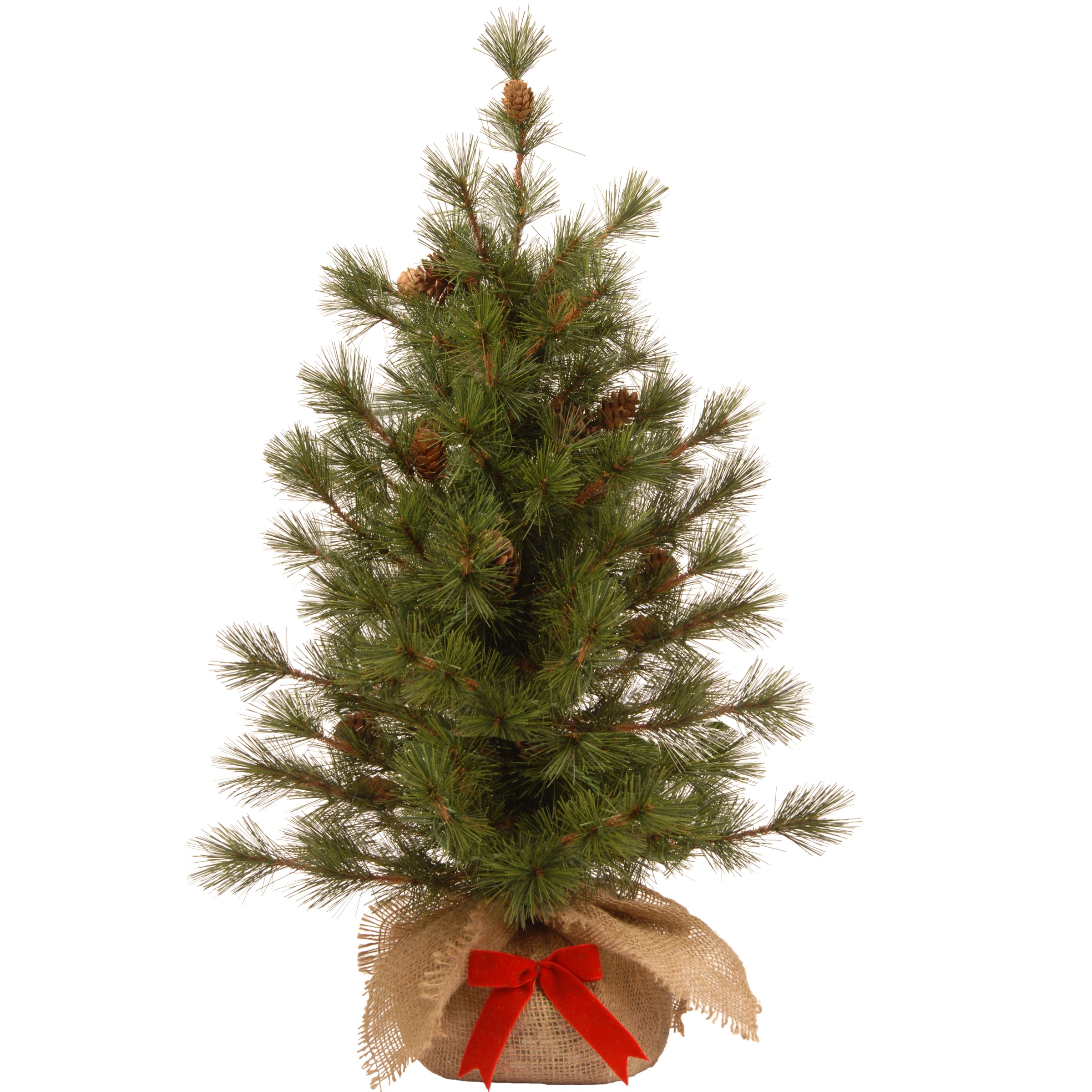 3 ft. Bristle Cone Pine Tree - Artificial Christmas Tree for Home & Office Decor | Perfect for Holiday, Party, and Winter Festival Decorations