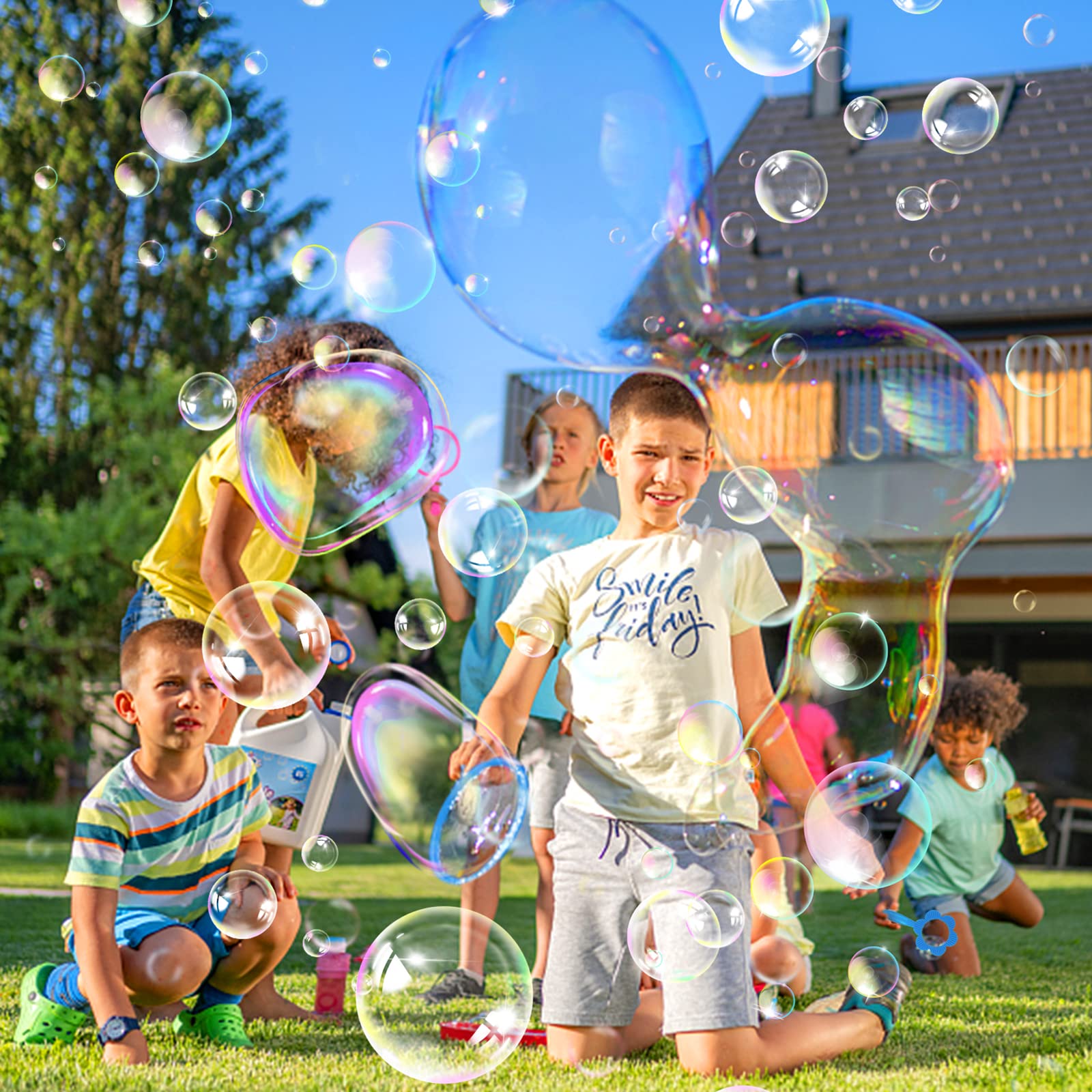 Roberly 28 Pcs Big Bubble Wands Set for Kids Outdoor Party & Birthday Gifts - Giant Bubbles Making Toys for Summer Fun