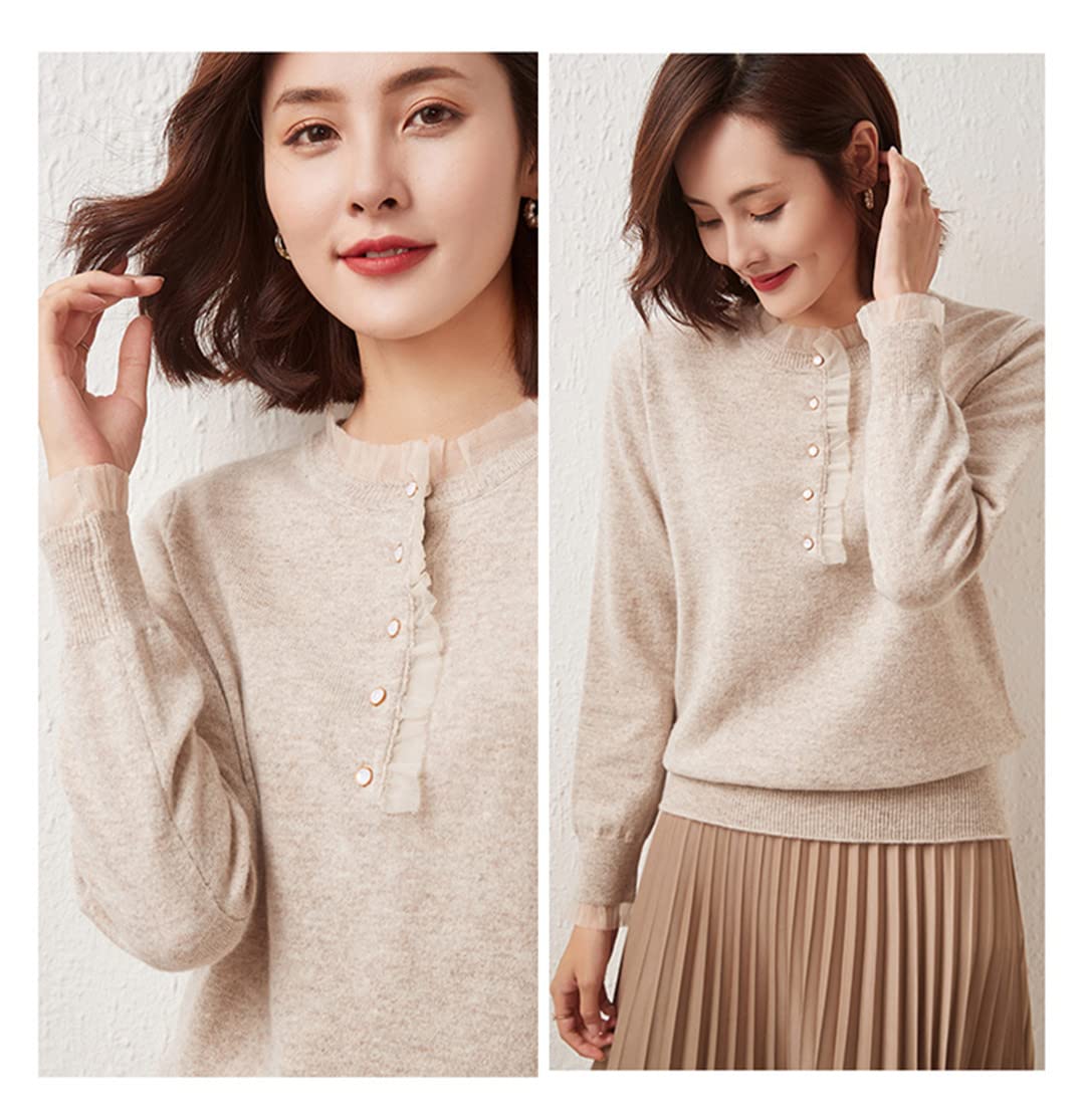 Korean Women's 100% Wool Pullover Sweater - Warm Winter Knitted Jumper for Women | Cozy Casual Wear, Office Outfits & Holiday Fashion