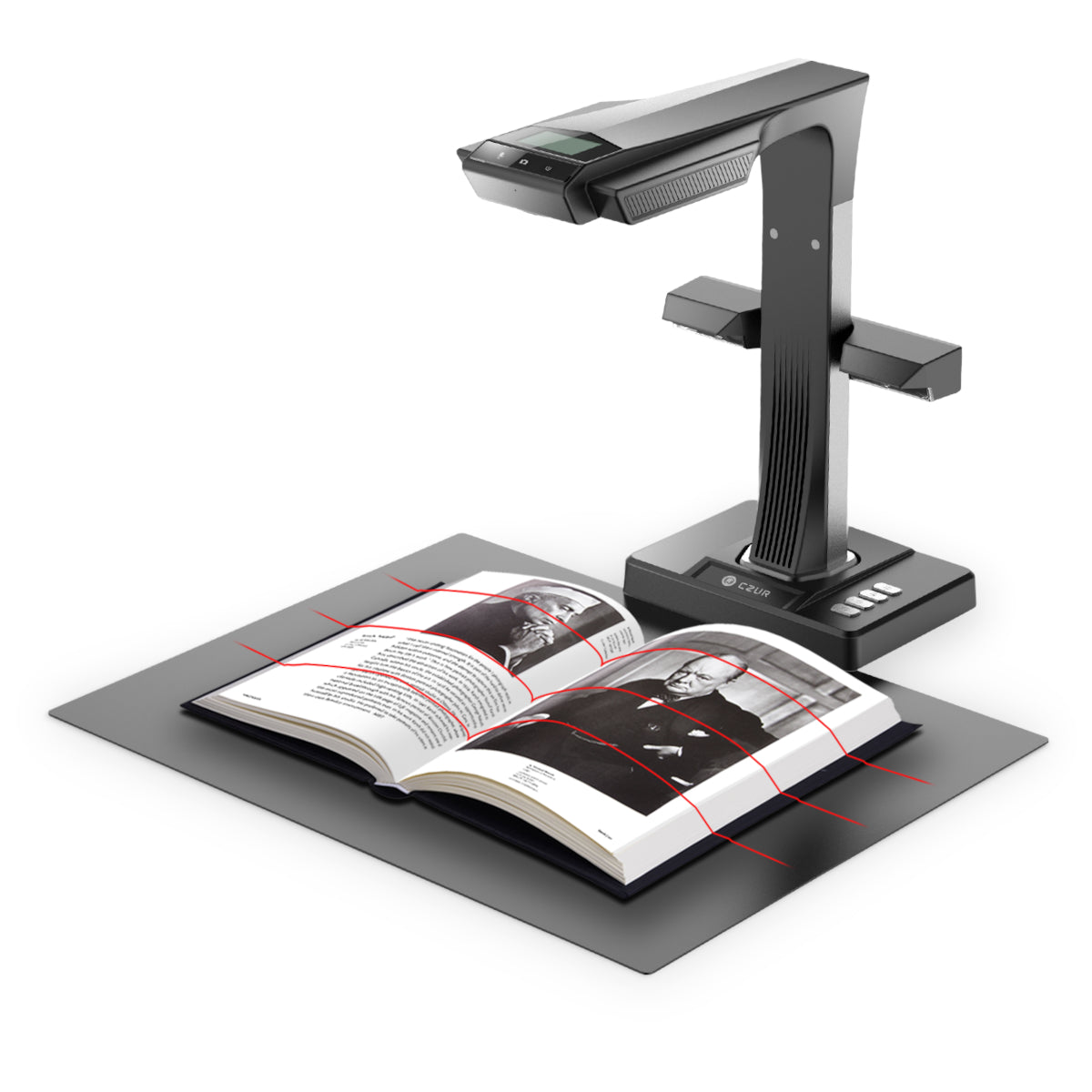 CZUR ET18 Pro 18MP Smart Book & Document Scanner - High-Speed Scanning for Books, Photos & Receipts | Perfect for Home Office, Library & School Projects