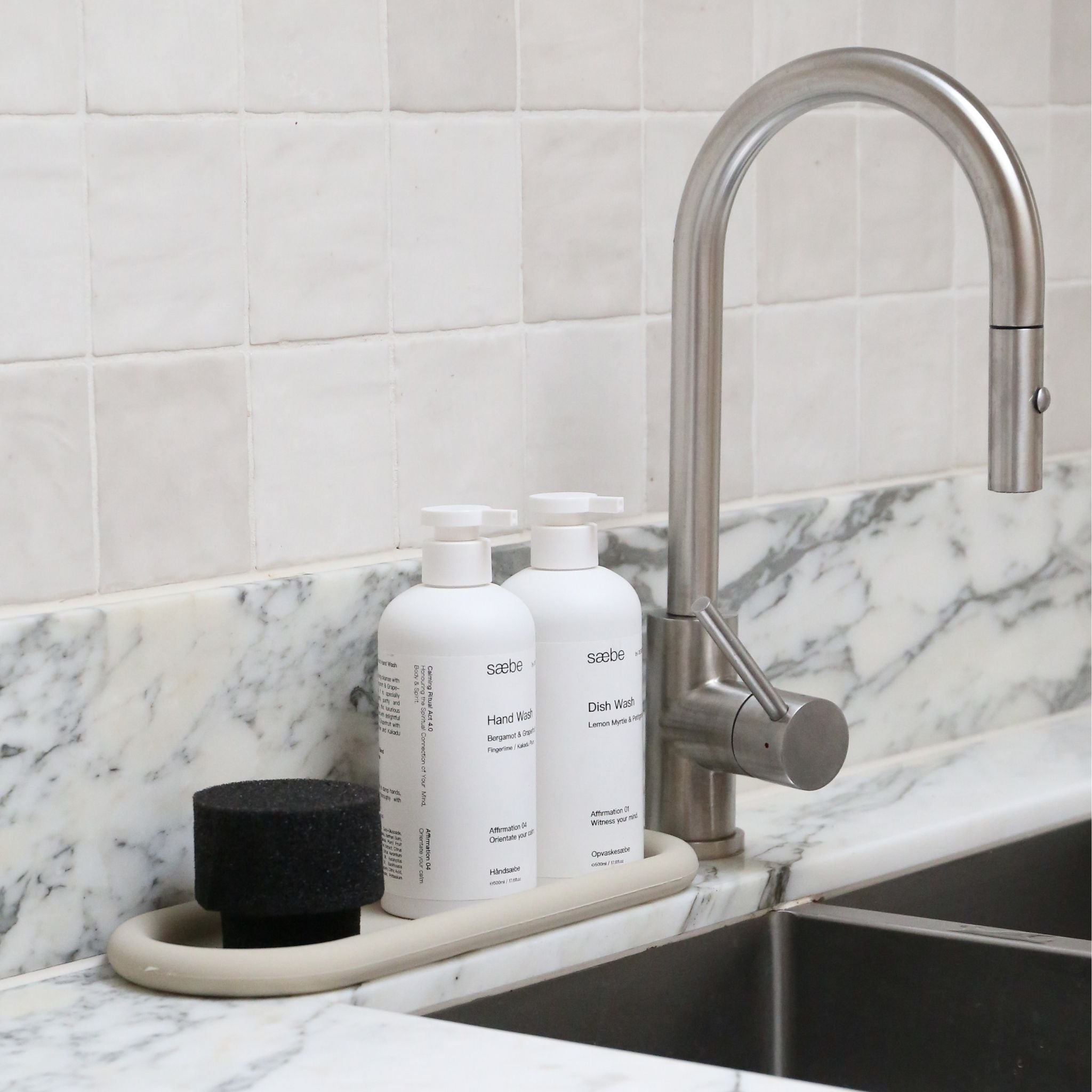 DESIGNSTUFF Saebe Cleanse Box - Eco-Friendly Dish Soap & Hand Wash Set, Plant-Based & Biodegradable for Kitchen & Bathroom | Perfect for Home, RV, Camping & Travel Use