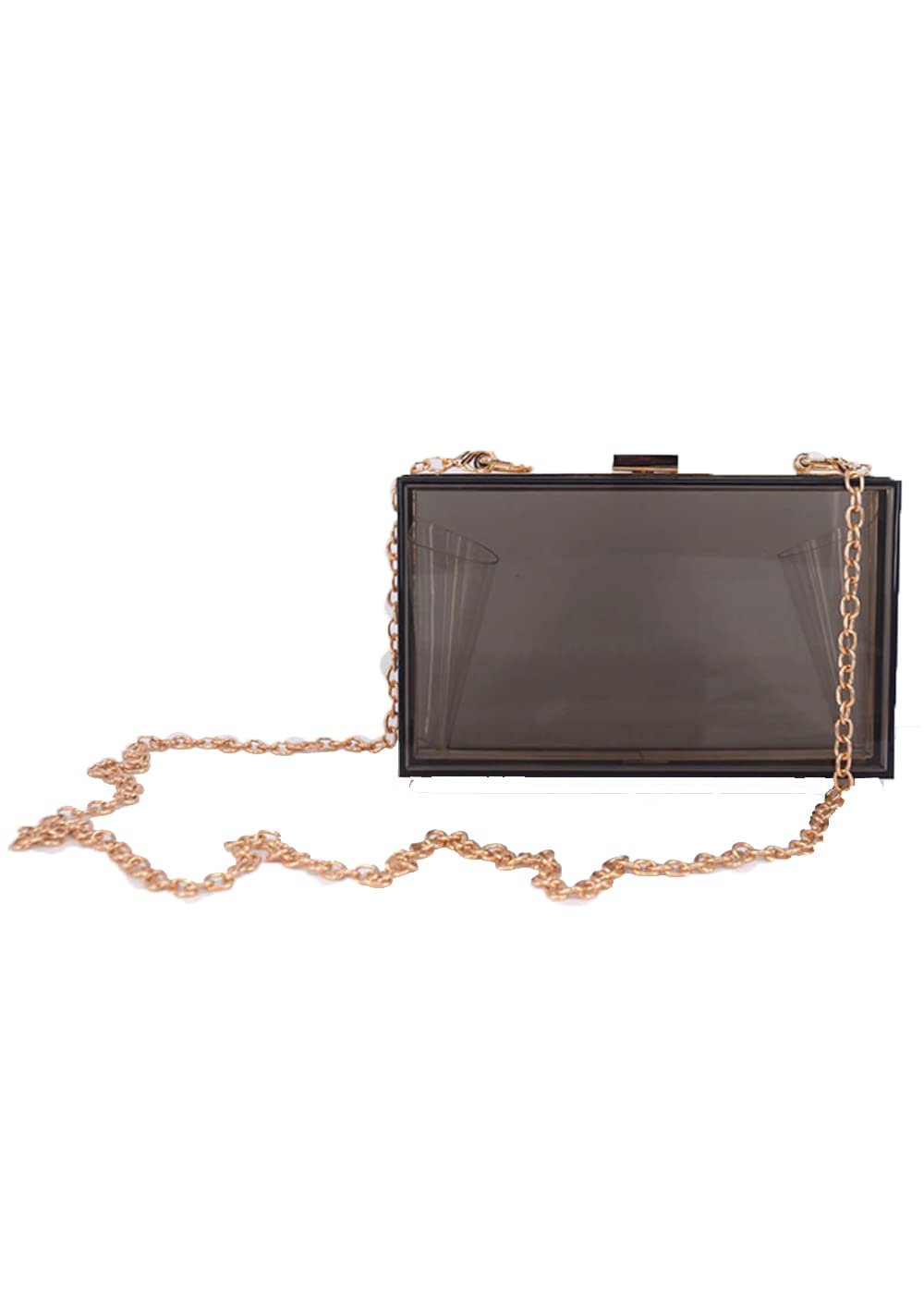 Stylish Women's Evening Clutch Bag - Clear Acrylic Shoulder Purse with Chain Strap for Parties, Weddings & Special Occasions