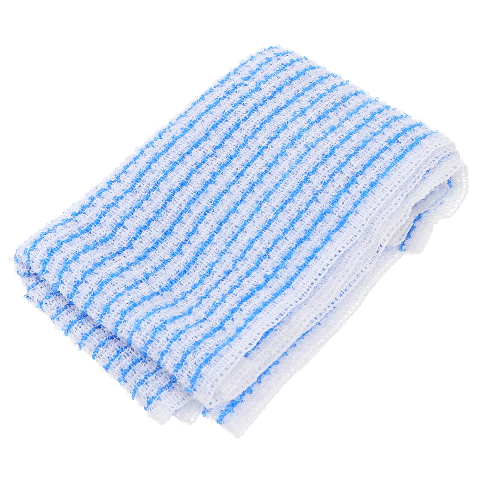 FRCOLOR 3 Pack Exfoliating Back Scrubber Towel - Long Strip Bath Flower for Deep Cleansing & Skin Renewal - Perfect for Shower, Spa, and Exfoliation Routine