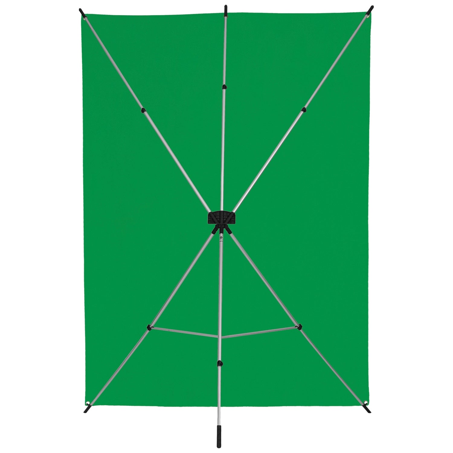 X Drop Wrinkle Resistant Chroma Key Green Screen Backdrop Kit - 5' x 7' for Photography, Video Streaming & Virtual Backgrounds | Professional Studio Quality