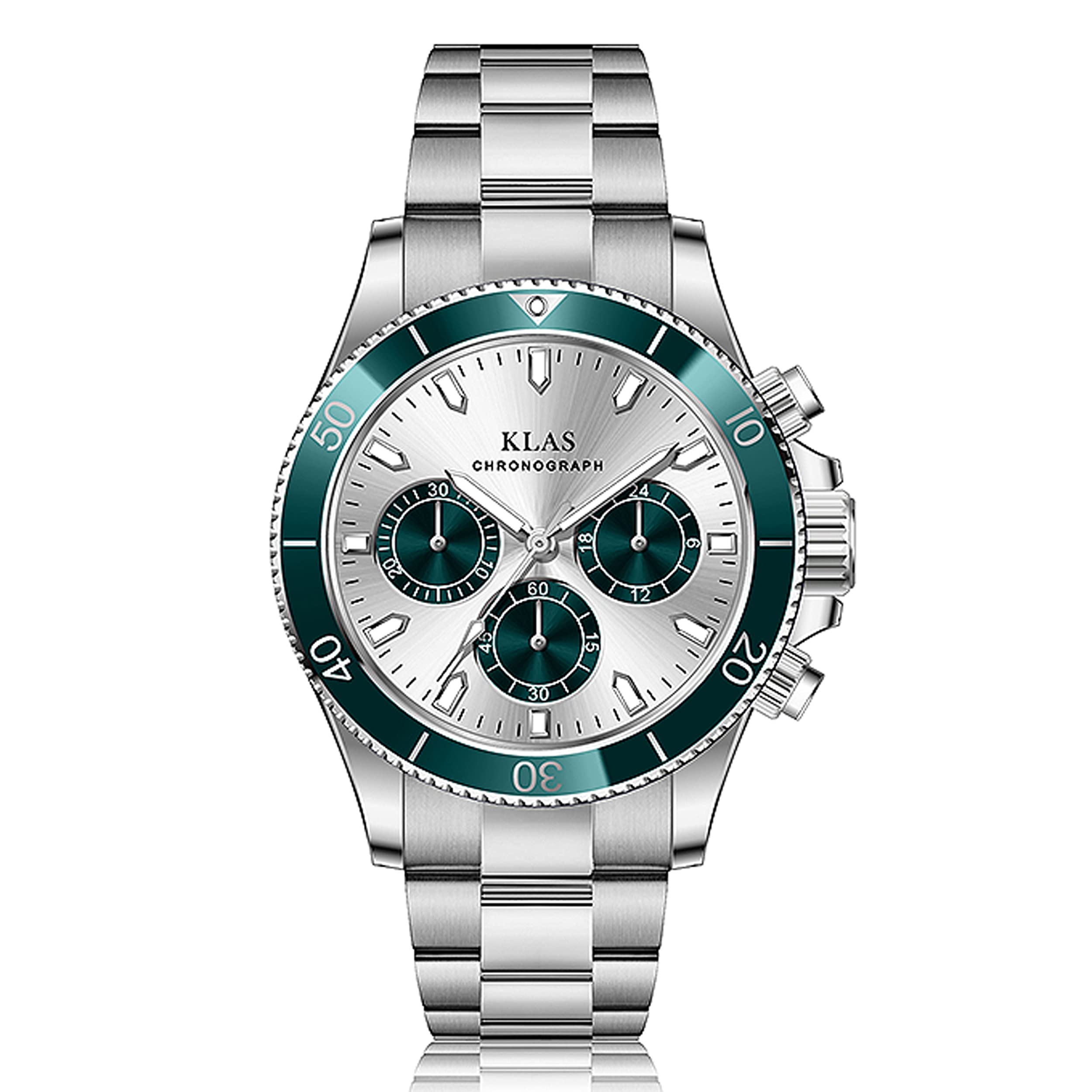 Men's Stainless Steel Chronograph Watch - Waterproof Date Display Wristwatch with Steel Band | Perfect for Business, Casual & Outdoor Activities