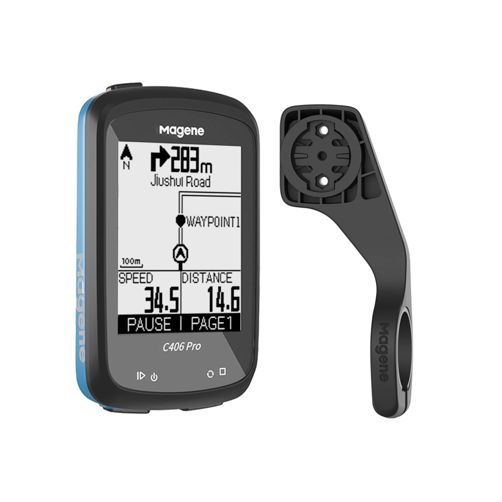 Magene C406 PRO GPS Bike Computer with ANT+ & Bluetooth 5.0, 2.4