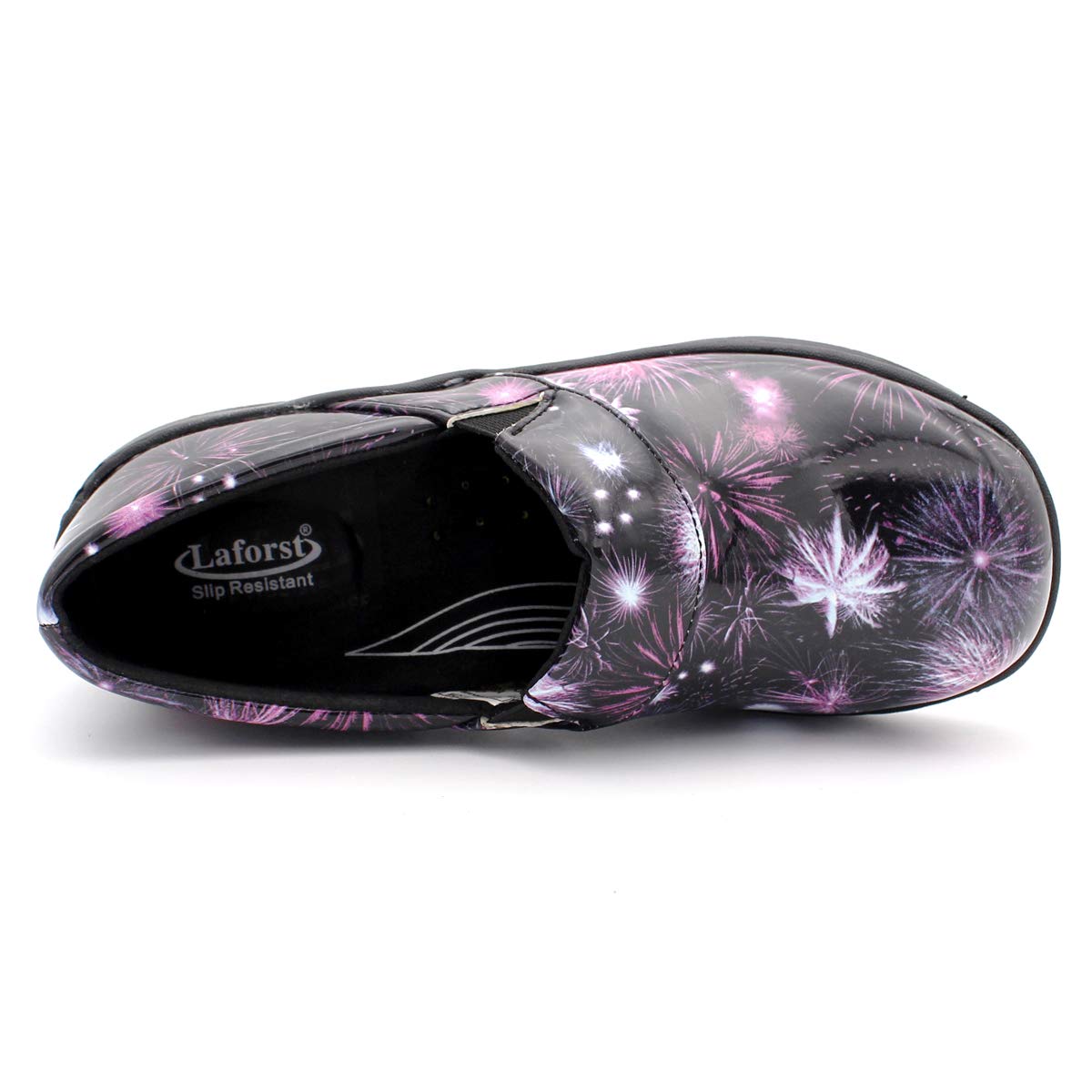 Laforst Women's Rachel Slip-Resistant Nursing Shoes - Non-Slip Waitress & Waiter Work Clogs with Manmade Upper | Comfortable for Healthcare, Food Service & Hospitality Professionals