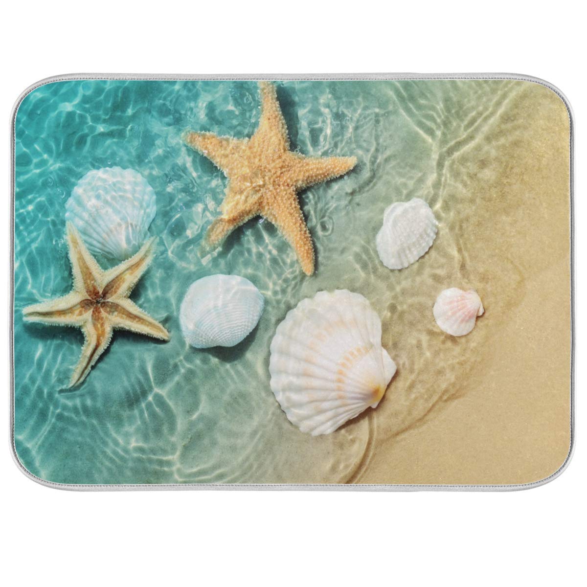 Baofu Dish Drying Mat - Absorbent Microfiber Kitchen Counter Mat (18x24in) for Dishes & Utensils