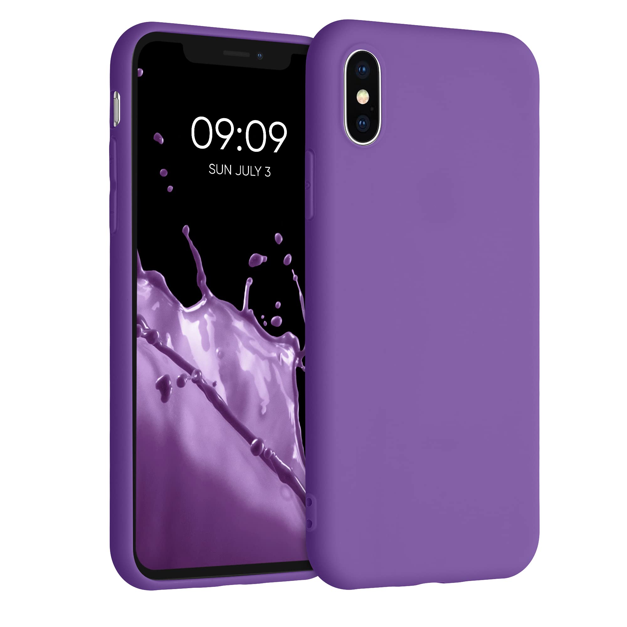 kwmobile TPU Case for Apple iPhone X - Soft Slim Flexible Protective Phone Cover - Orchid Purple - Perfect for Everyday Use & Drop Protection
