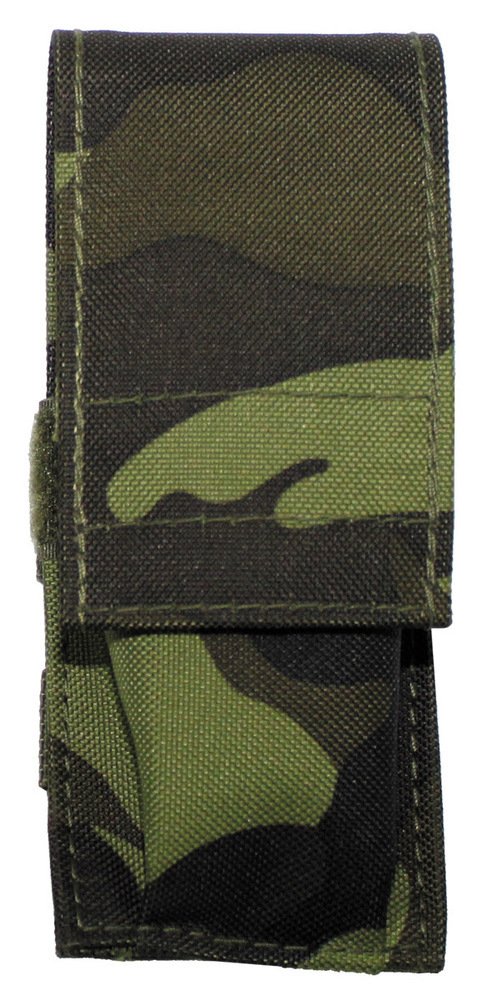 MFH Tactical Knife Pouch - Czech Woodland Camo - Durable Nylon Sheath for Outdoor, Hunting, and Survival Gear