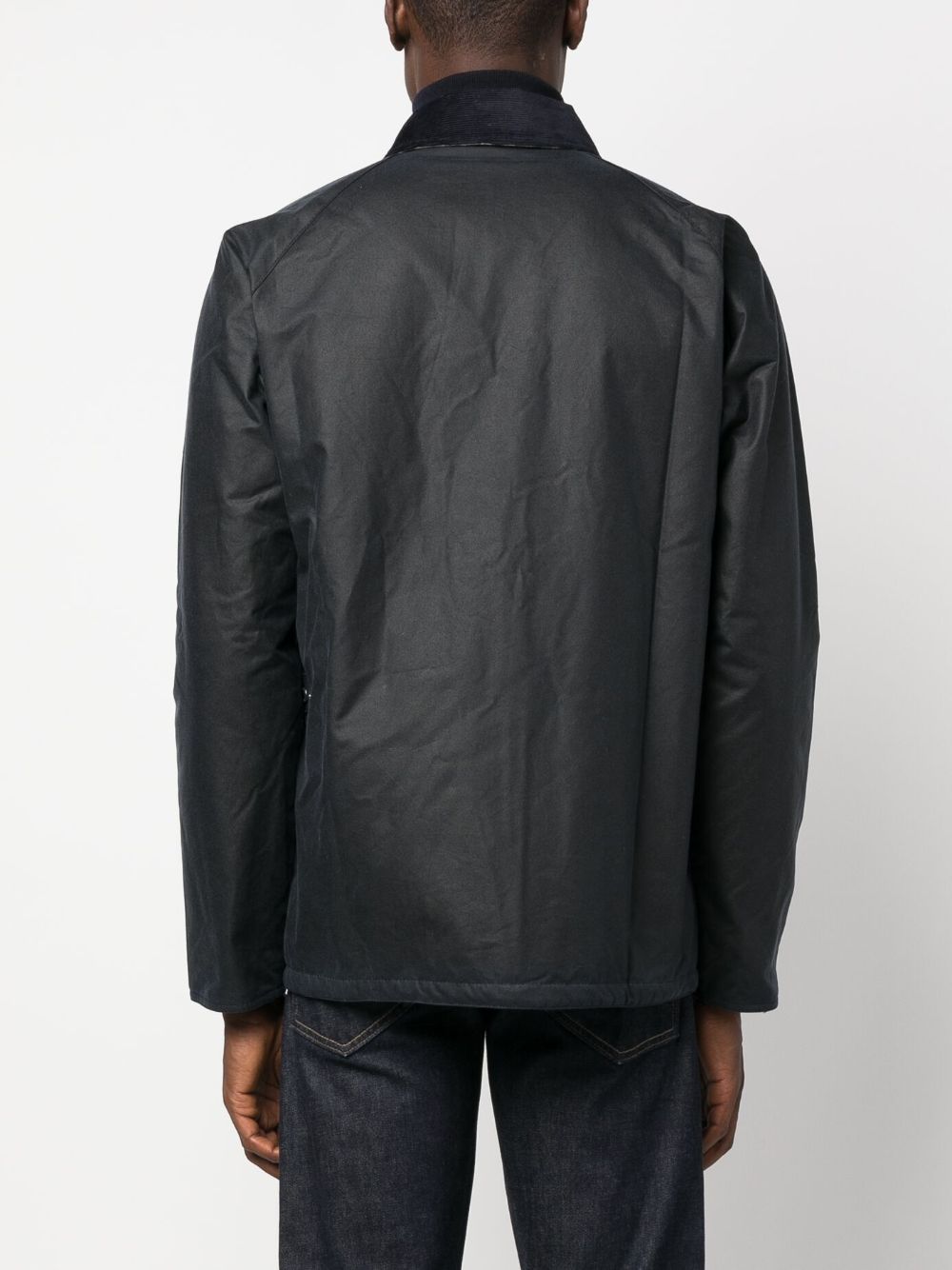 Barbour Men's Waxed Cotton Jacket - Classic Blue Waterproof Outdoor Coat for Hiking, Fishing & Countryside Adventures