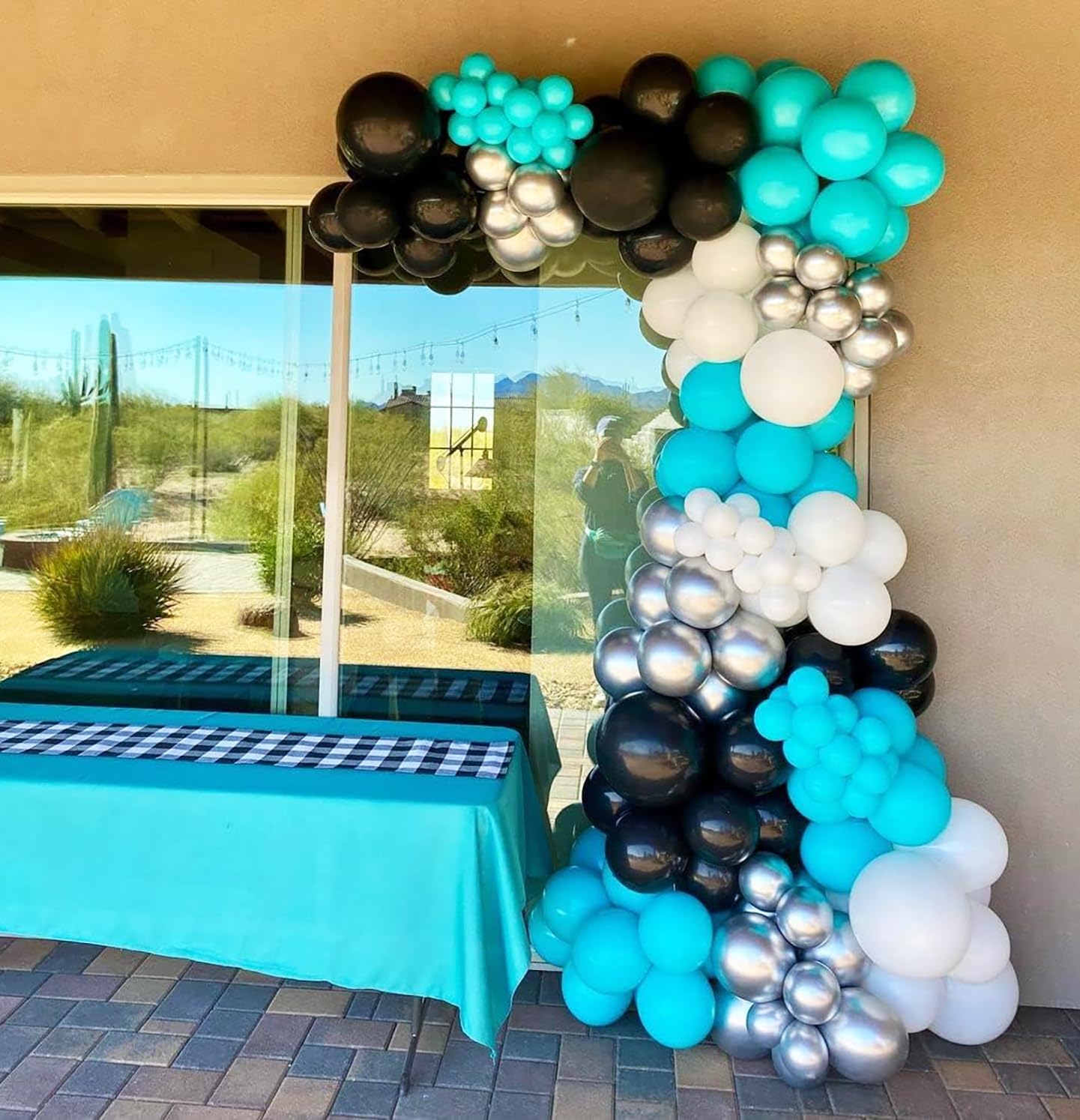 2025 Teal & Black Graduation Party Decorations - 30pcs Balloons Set for Graduation, Birthday & Bridal Shower | Turquoise Balloon Arch Kit for Party Backdrop, Photo Booth & Celebration Decor