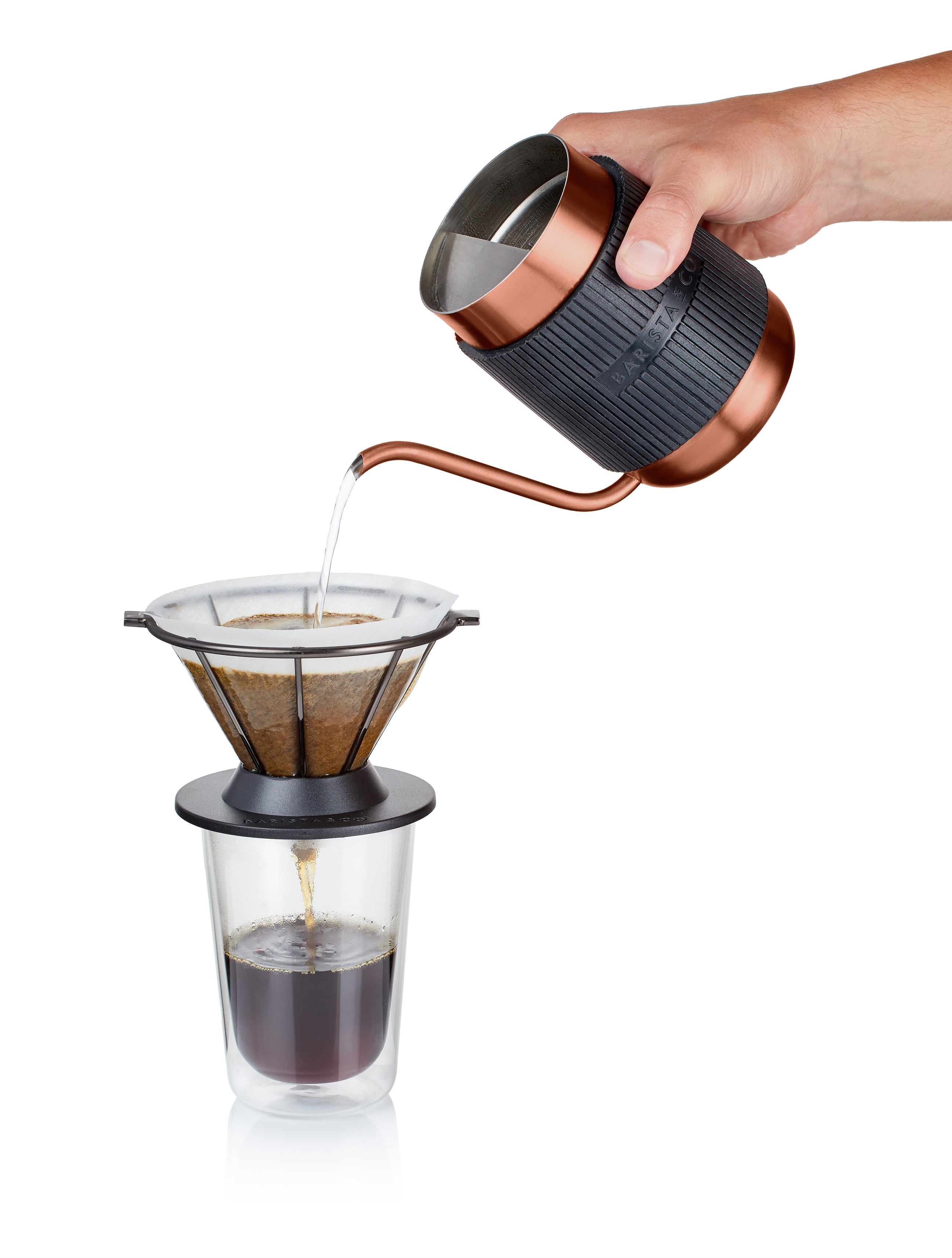 BARISTA & CO Ring Coffee Filter Holder - Durable Stainless Steel Dripper Stand for Pour Over Brewing - Perfect for Home, Office & Specialty Coffee Shops
