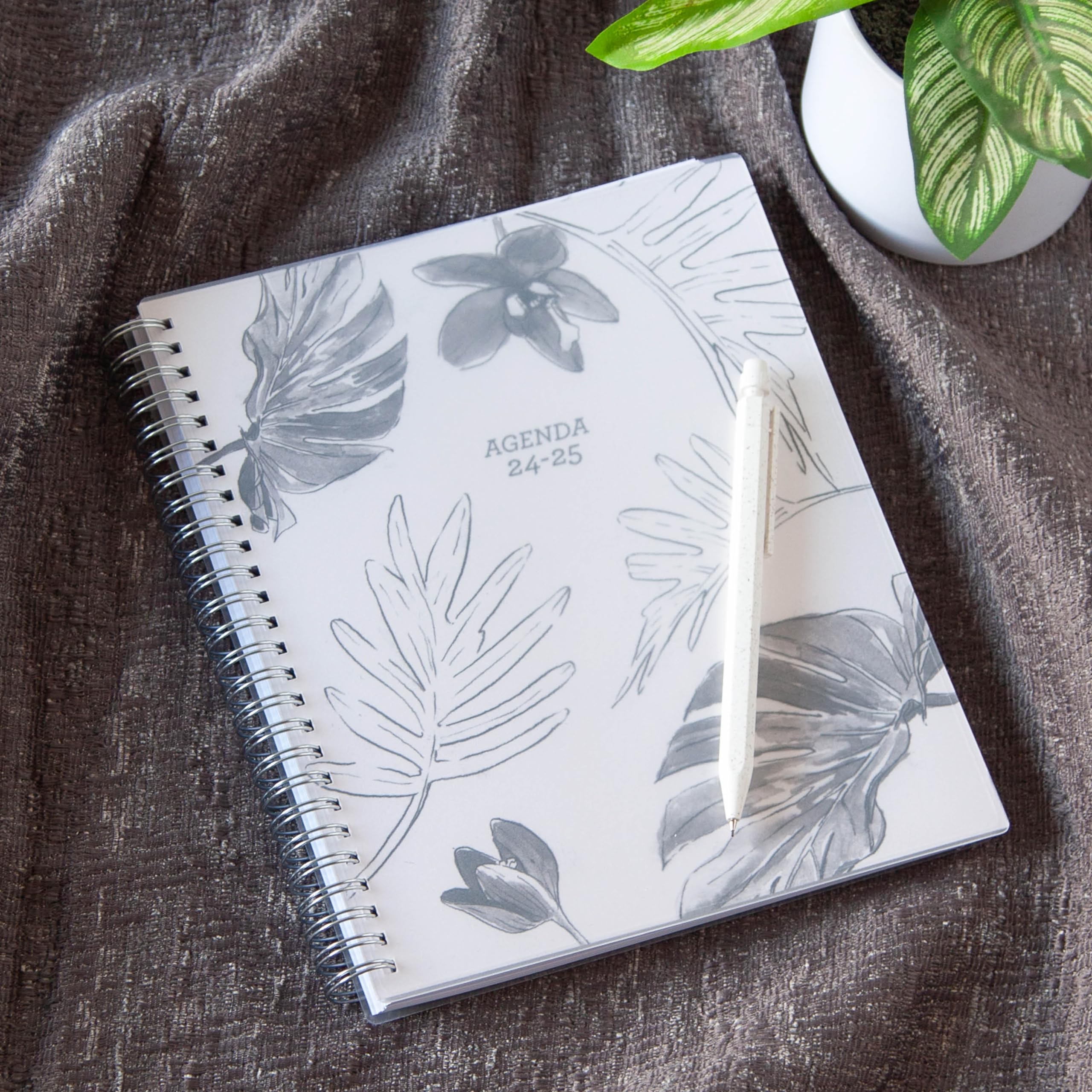 Blue Sky 2024-2025 Academic Planner - Weekly & Monthly Calendar with Flexible Wirebound Cover, 7x9 Inches, Tropical Frost Design (150675) - Perfect for Students, Teachers & Office Organization