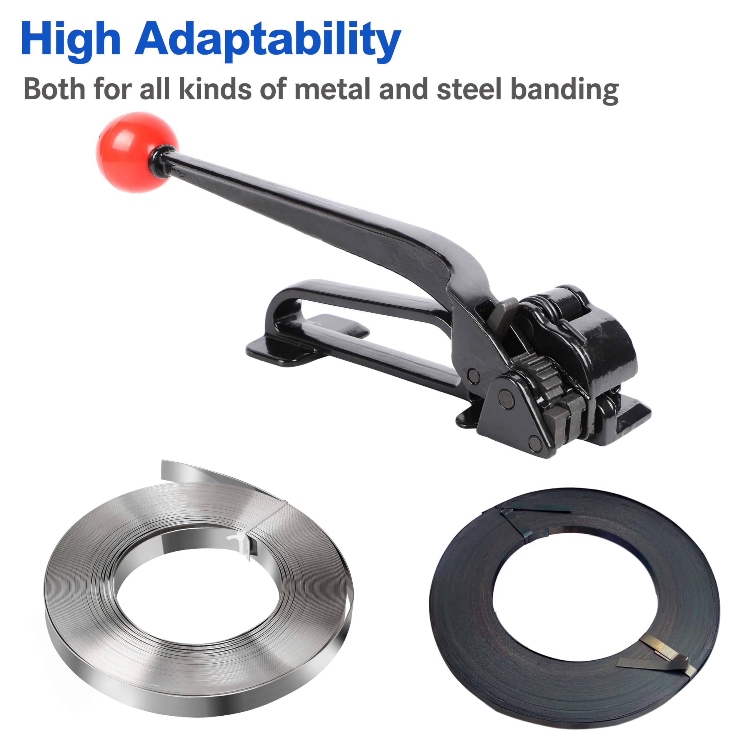 Heavy Duty Steel Strapping Tensioner Tool - 3/8