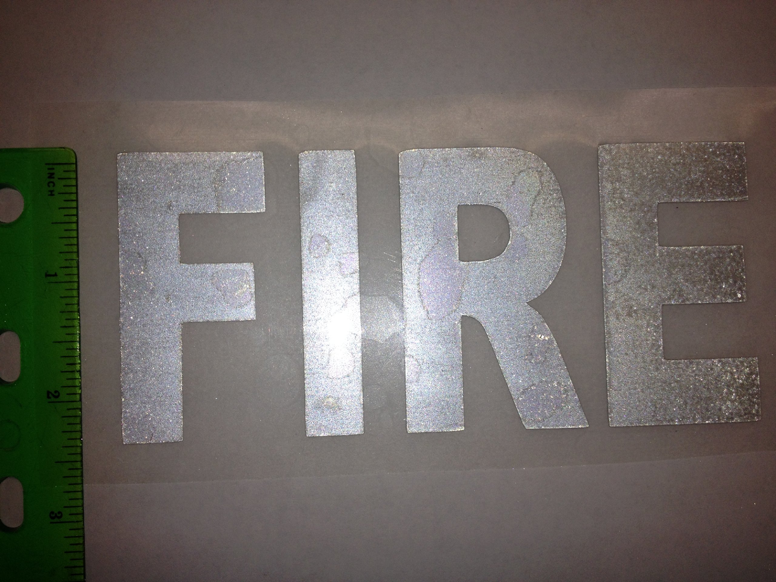FIRE Reflective Iron-On Letters (2.5