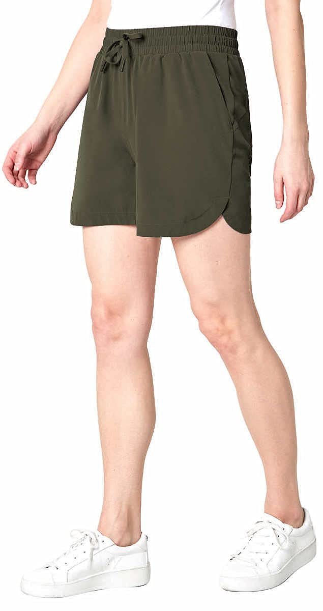 Mondetta Women's Pull-On Stretch Shorts - Comfortable Casual Wear for Running, Yoga & Lounge