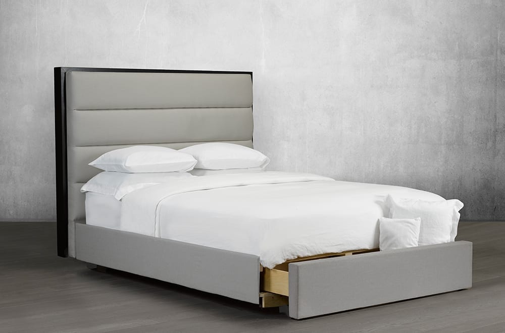 Canadian Made Montana Platform Bed Frame - Solid Wood Queen/King Size Bed with Storage - Modern Minimalist Bedroom Furniture for Small Spaces & Apartments