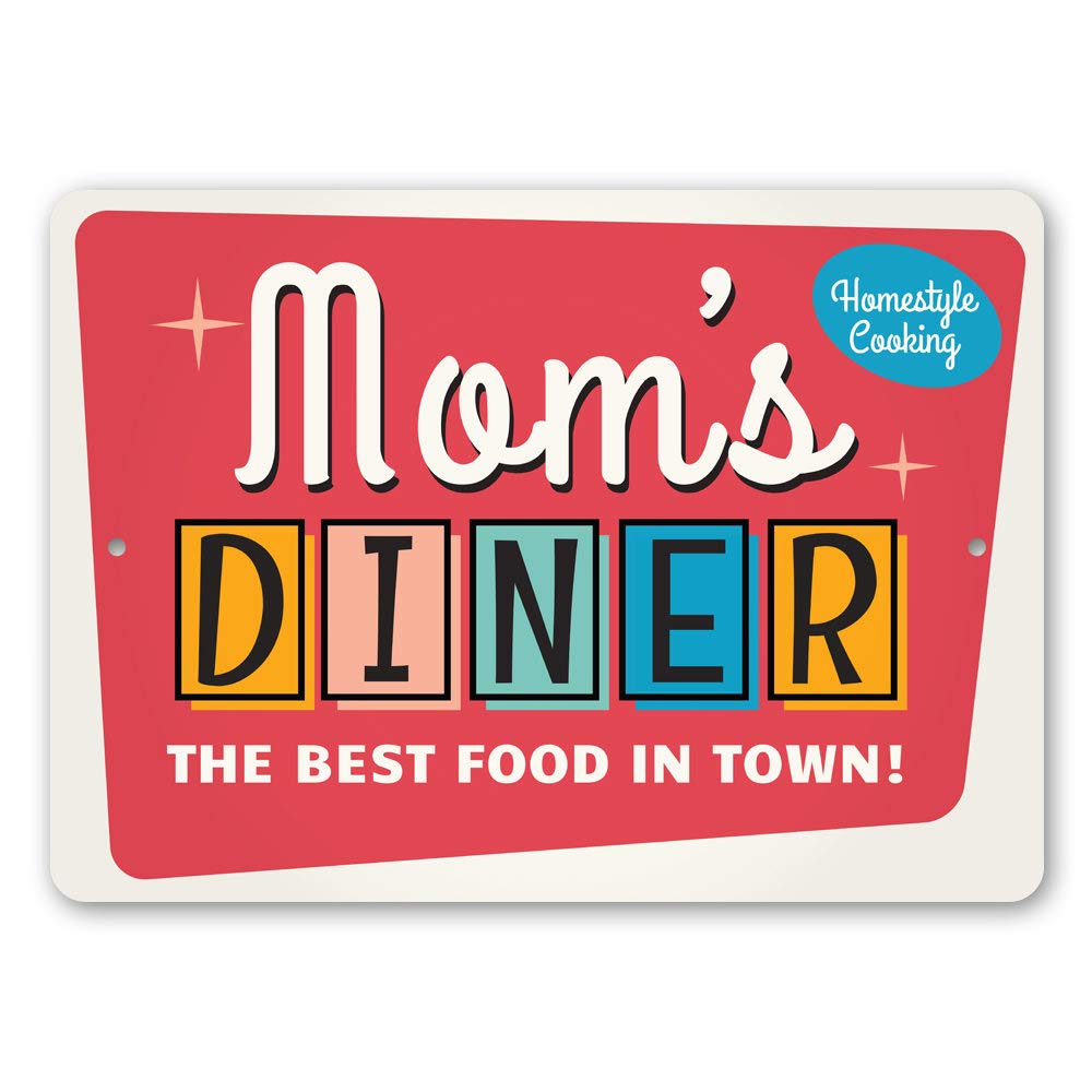 Vintage Mom's Diner Sign - 10