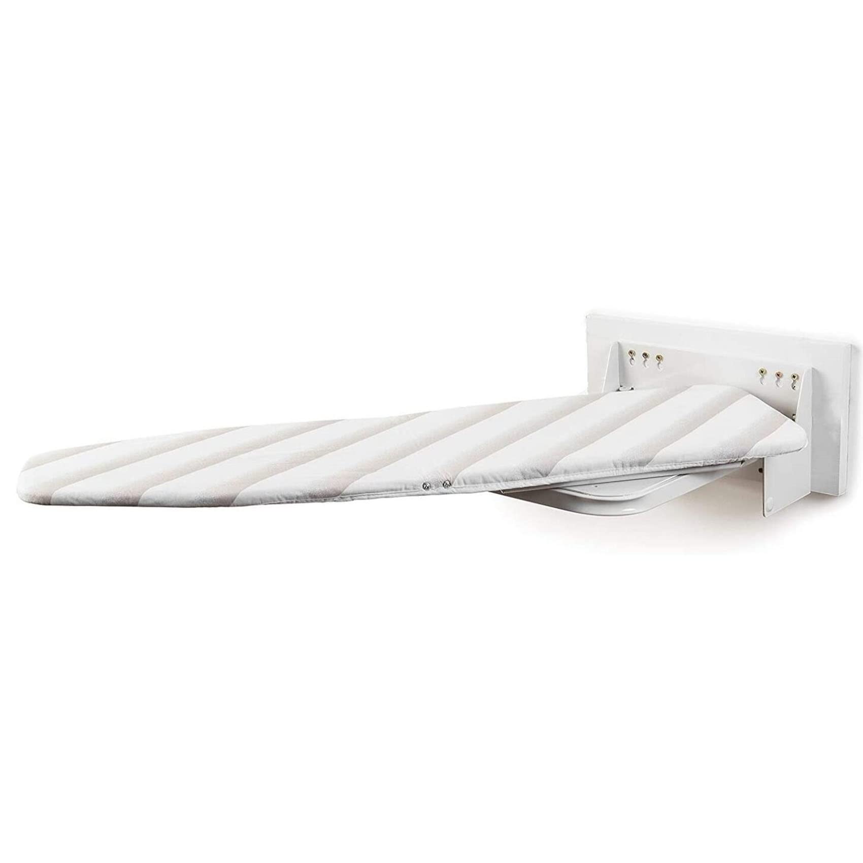 Professional Wall Mounted Foldaway Ironing Board - 180° Swivel Space Saving Design with Heat Resistant Cover - Perfect for Laundry Rooms, Small Apartments & Home Ironing Needs