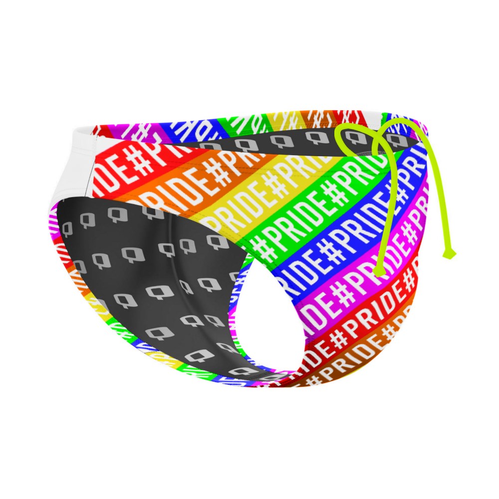 Pride Day Water Polo Brief Swimwear - LGBTQ+ Swim Trunks for Men, Comfortable & Quick-Drying Swim Shorts - Perfect for Pool, Beach & Pride Events