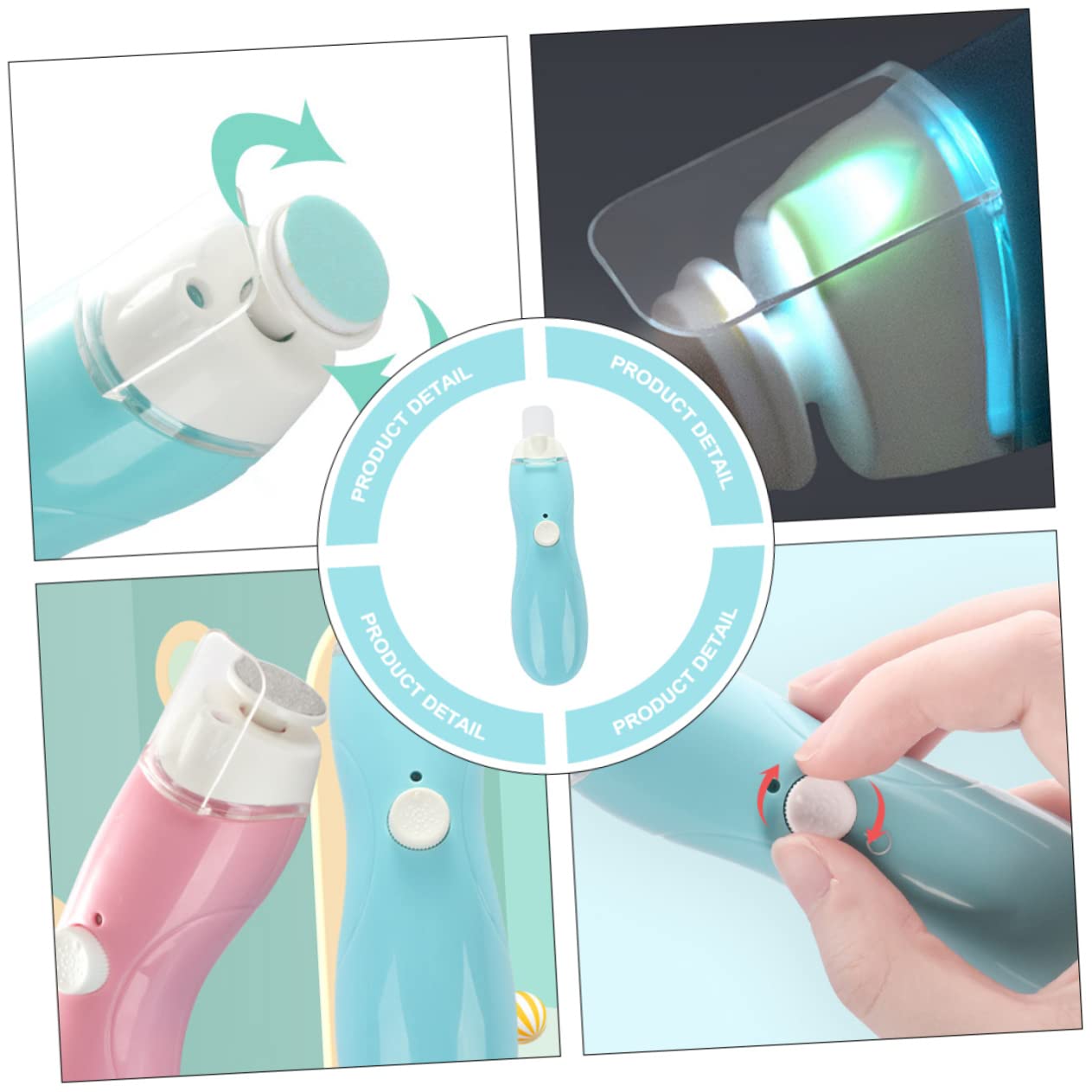 CATIEBYE Electric Nail Grinder & Trimmer Kit - Safe Baby Nail Clippers for Newborns & Kids - Gentle Nail Care with ABS Material - Perfect for Home Use & Travel