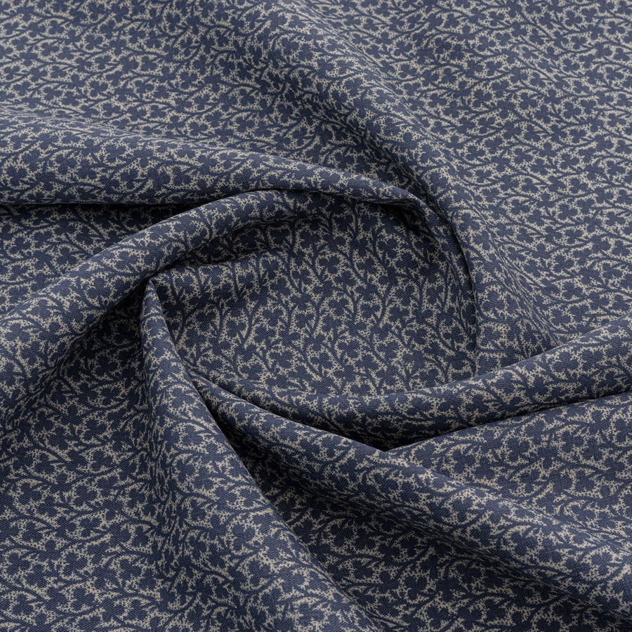Premium Clover Linen & Indigo Fabric Samples - Natural Textile Swatches for DIY Sewing, Upholstery & Home Decor Projects