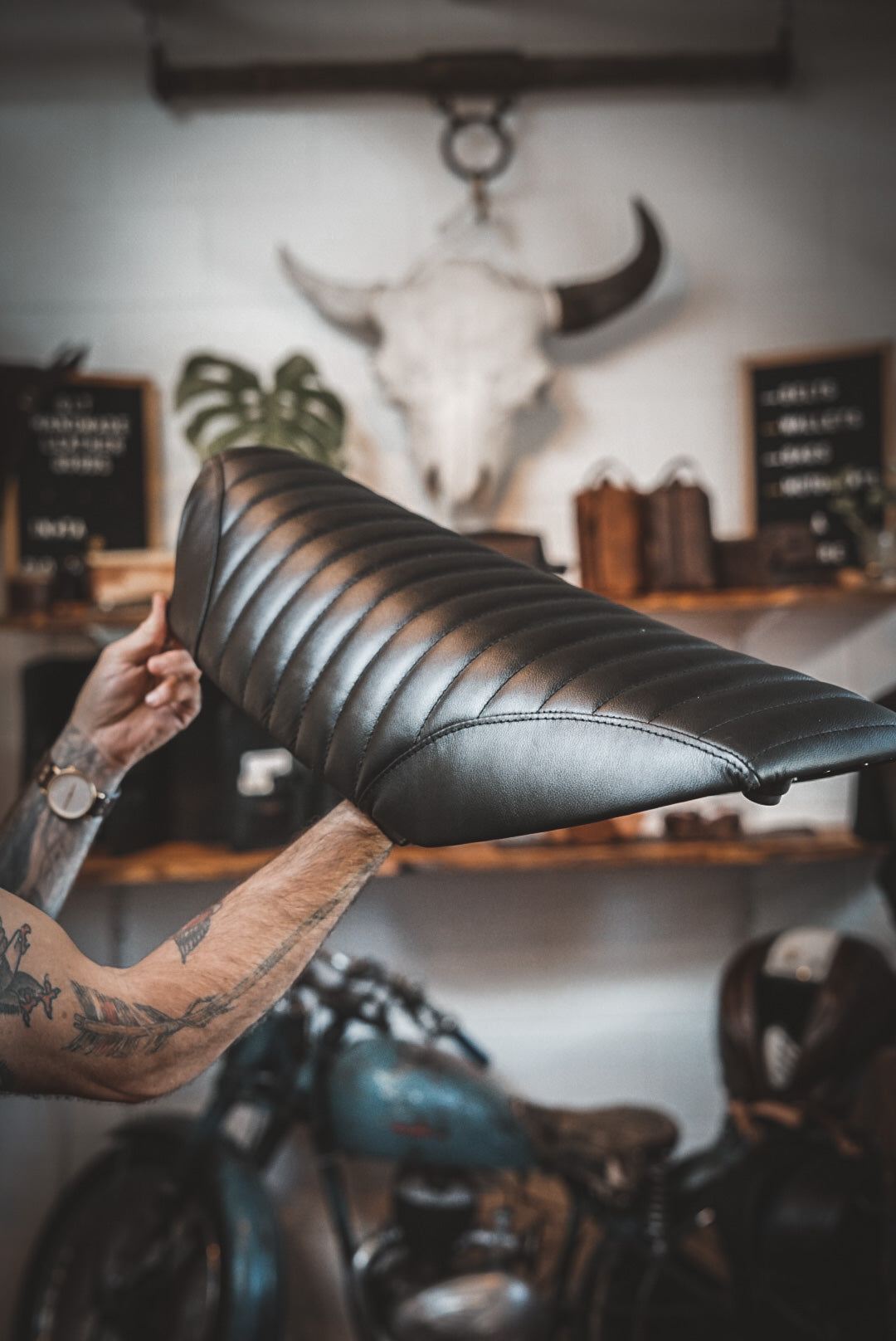 Premium Motorcycle Seat Reupholstery Kit - High-Quality Vinyl Replacement Cover for Harley, Honda, Yamaha - DIY Comfort Upgrade for Long Rides & Custom Bike Styling