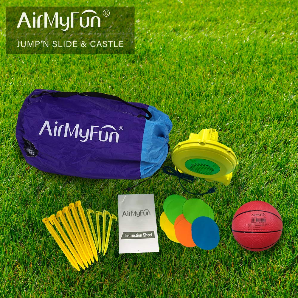 **AirMyFun Inflatable Bounce House with Slide & Ball Pit for Kids Ages 5-12 – Outdoor Garden Play, Birthday Parties & Backyard Fun**