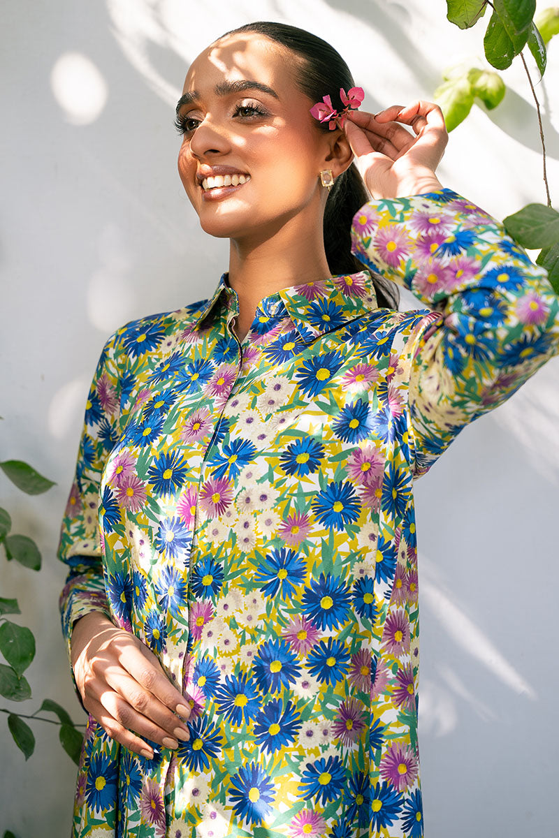 IVORY BLOOM 2-Piece Printed Linen Suit Set for Women | Summer Casual Outfit & Office Wear | Breathable & Stylish Matching Set for Beach, Travel or Work