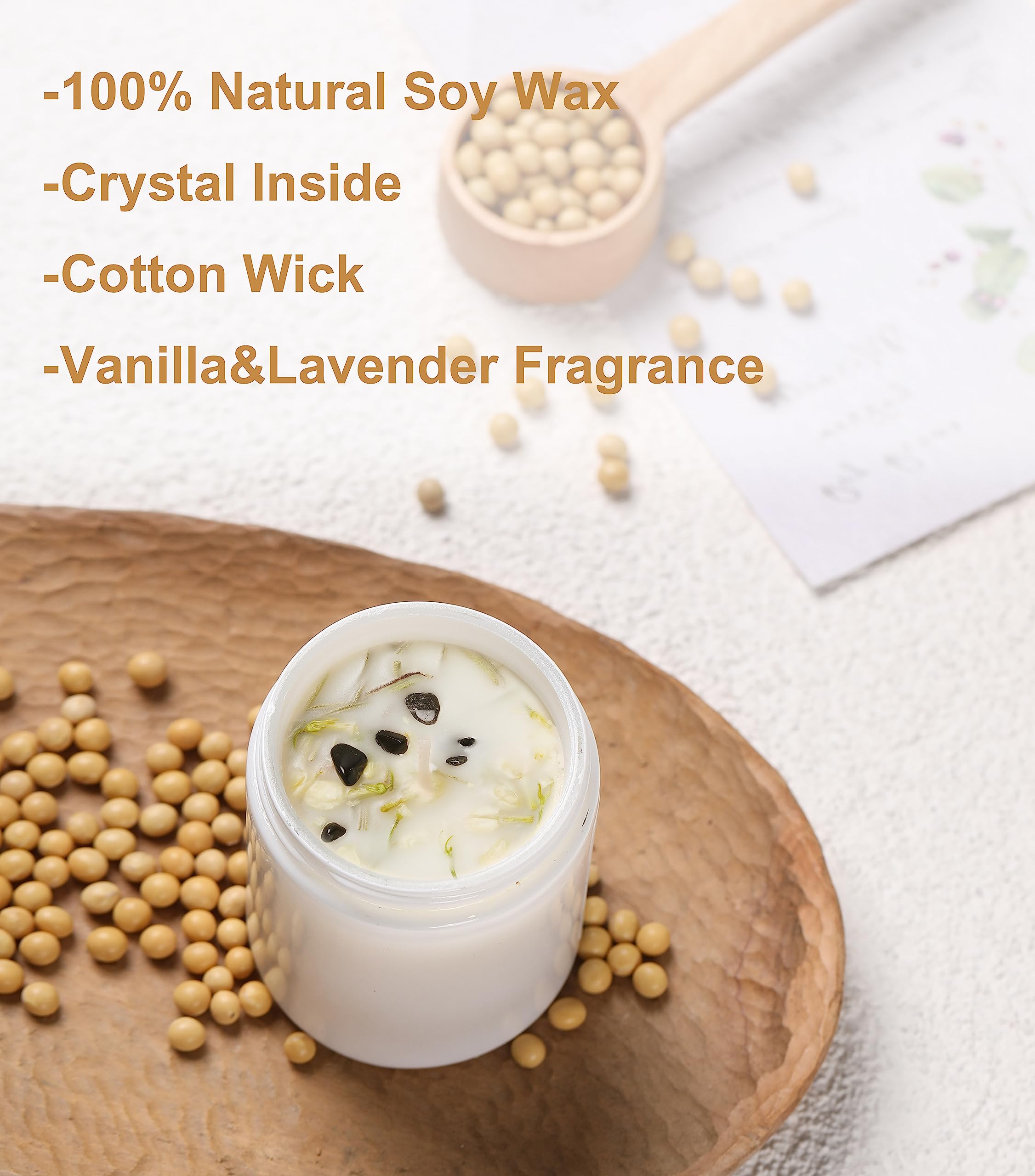 Bridesmaid Proposal Gift Candle - Vanilla Lavender Scented Soy Candle with Crystals | Perfect for Wedding Party Favors, Bridal Shower Gifts & Best Friend Presents | Relaxing Aromatherapy for Spa Nights & Romantic Home Decor