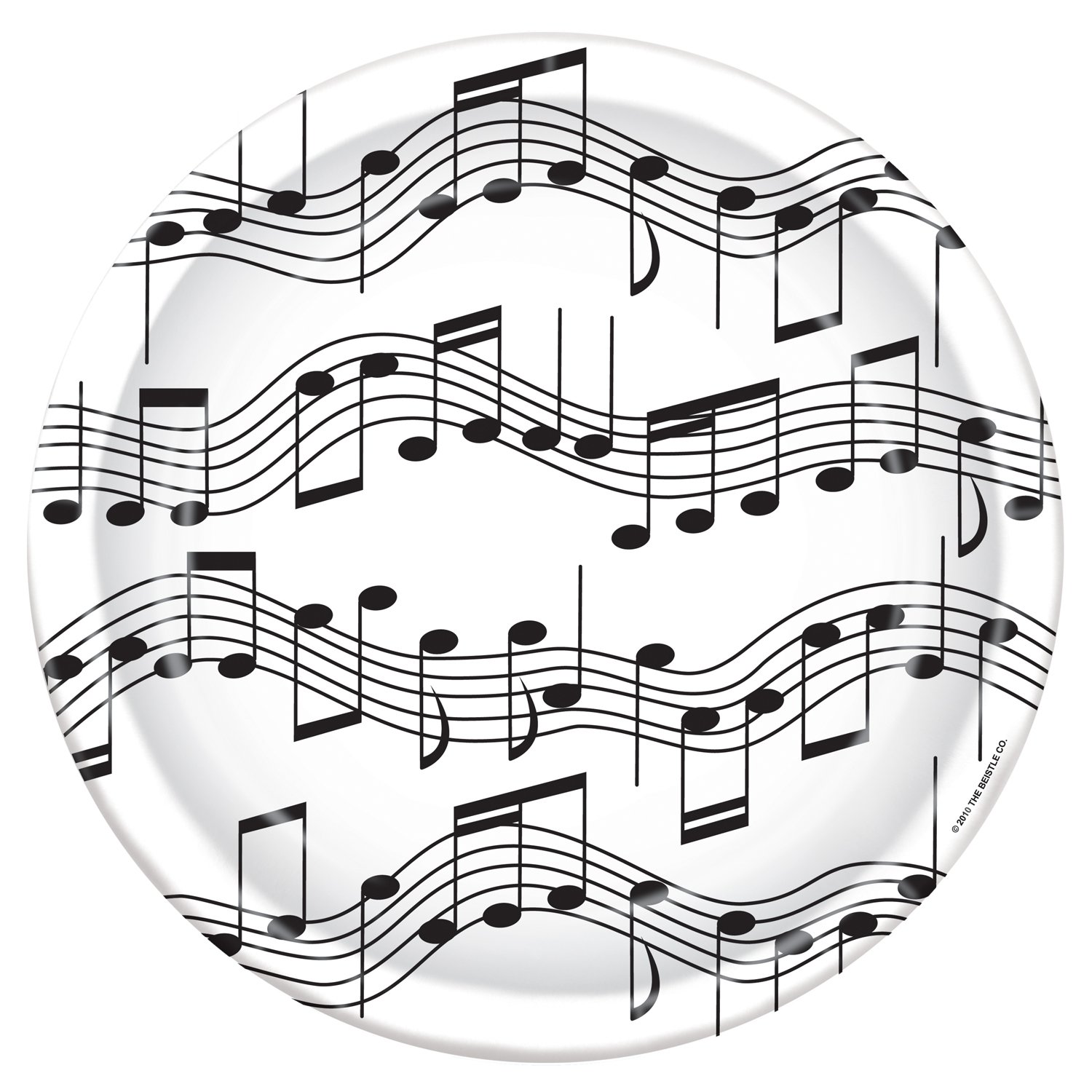 Music Note Party Decorations Bundle - Table Cover, Hanging Swirls, Plates & Napkins for Birthday, Wedding & Themed Events