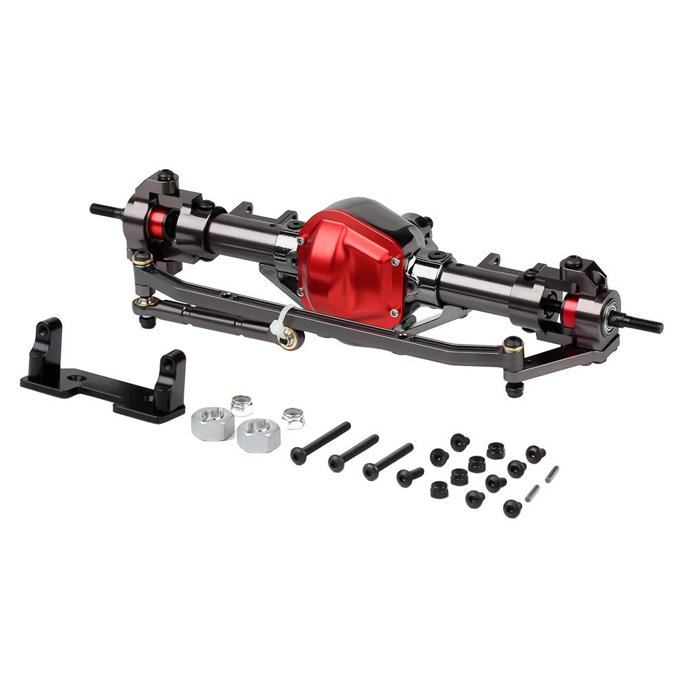 INJORA CNC Metal Front Axles for 1:10 RC Crawler - Compatible with Axial SCX10, D90, Redcat Gen 7 (Set E) - Heavy Duty Off-Road Performance for Rock Crawling & Trail Adventures